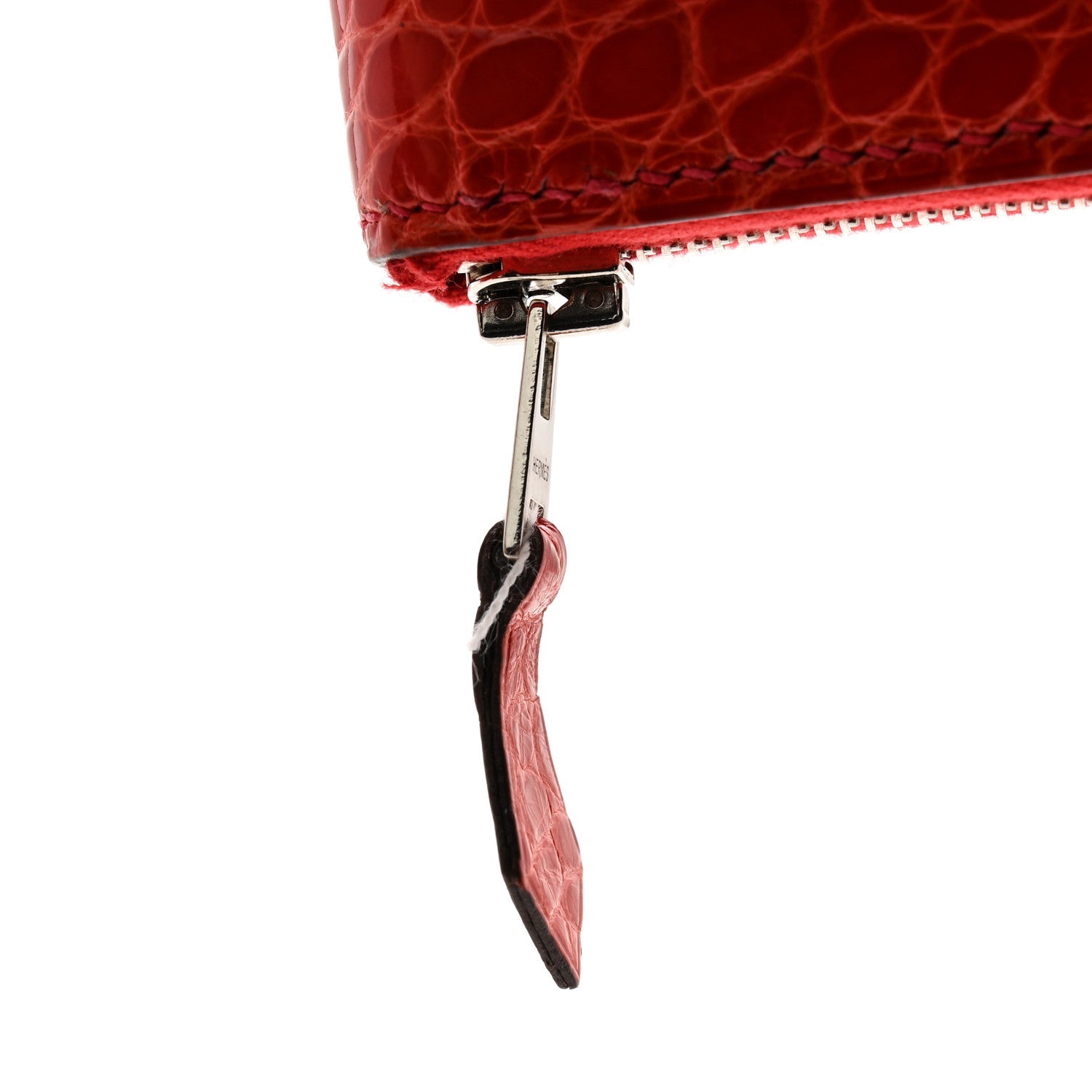 Shiny Alligator Azap Wallet Geranium