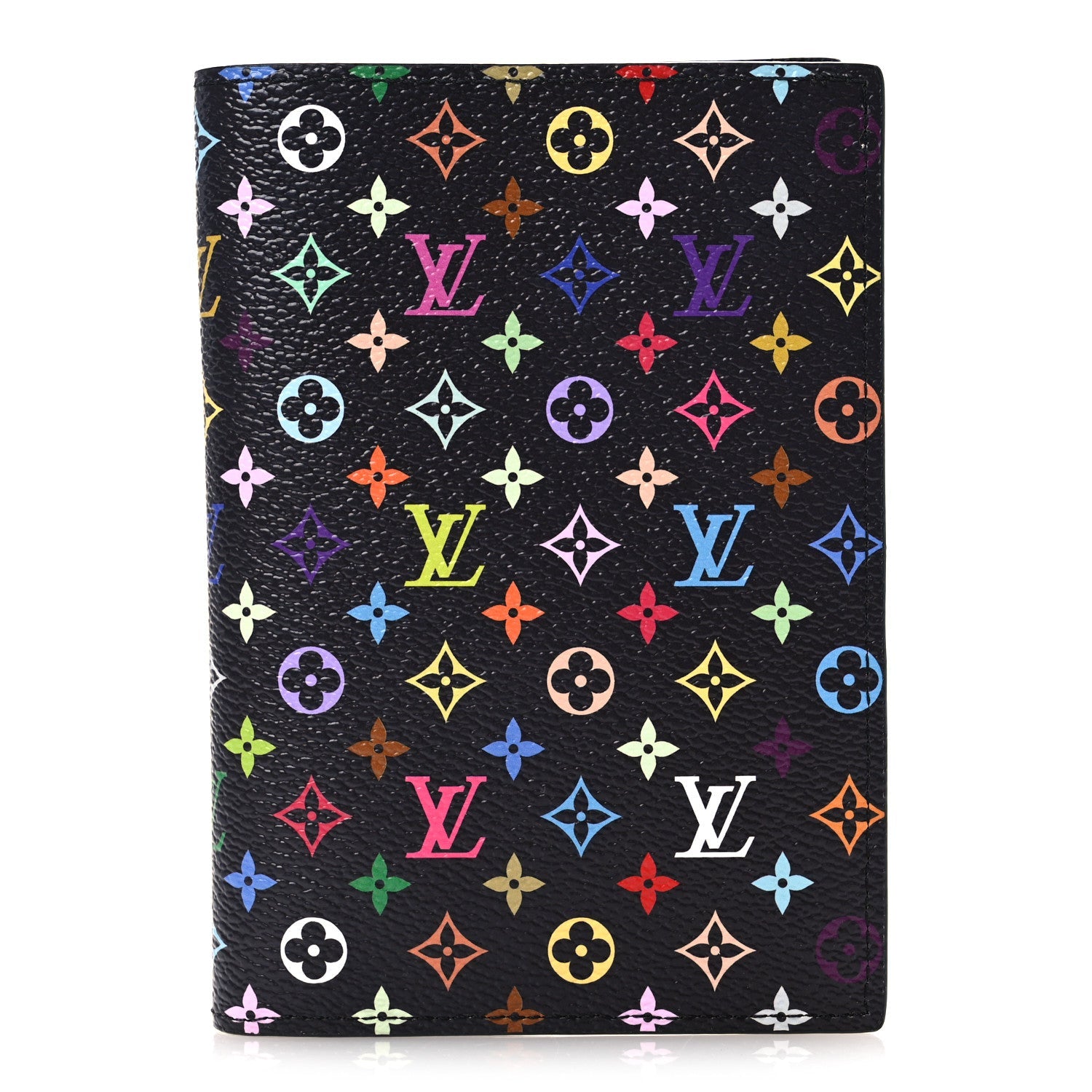 LV X TM Monogram Multicolor Passport Cover Black
