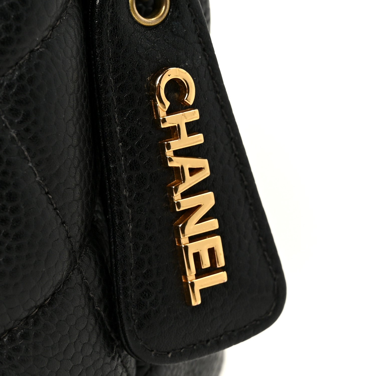 Caviar Quilted Shoulder Bag Black
