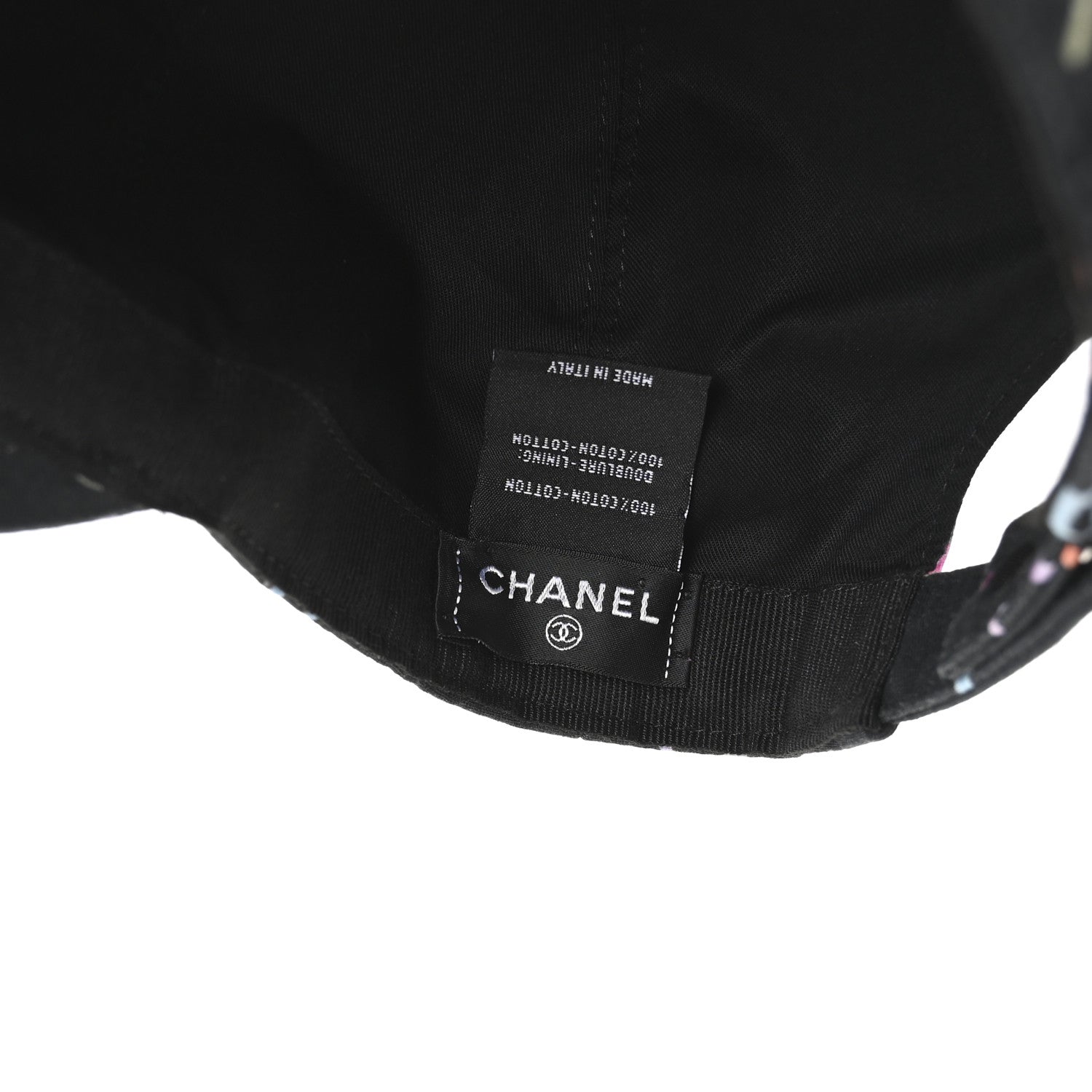 Cotton CC Cap Hat Black Multicolor
