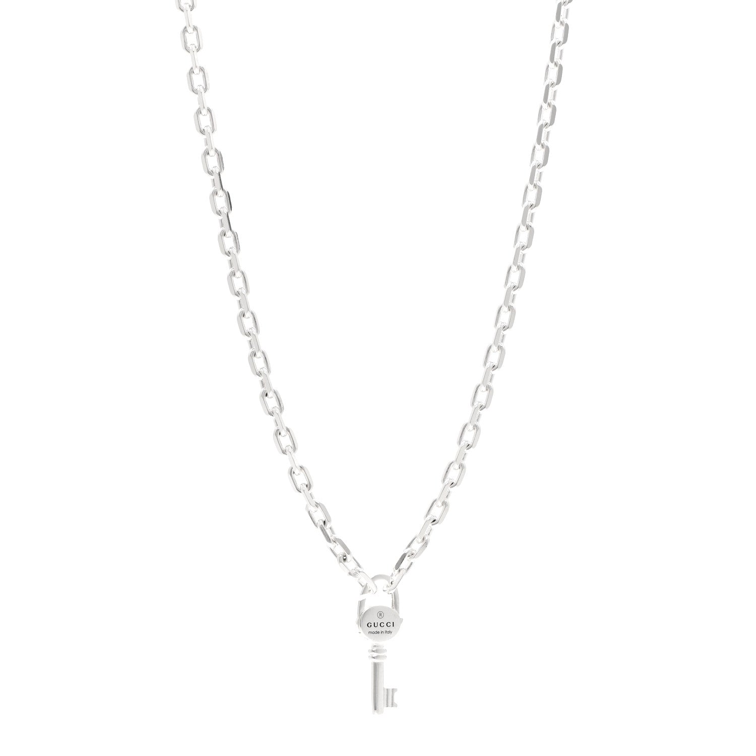 Sterling Silver Trademark Key Pendant Necklace