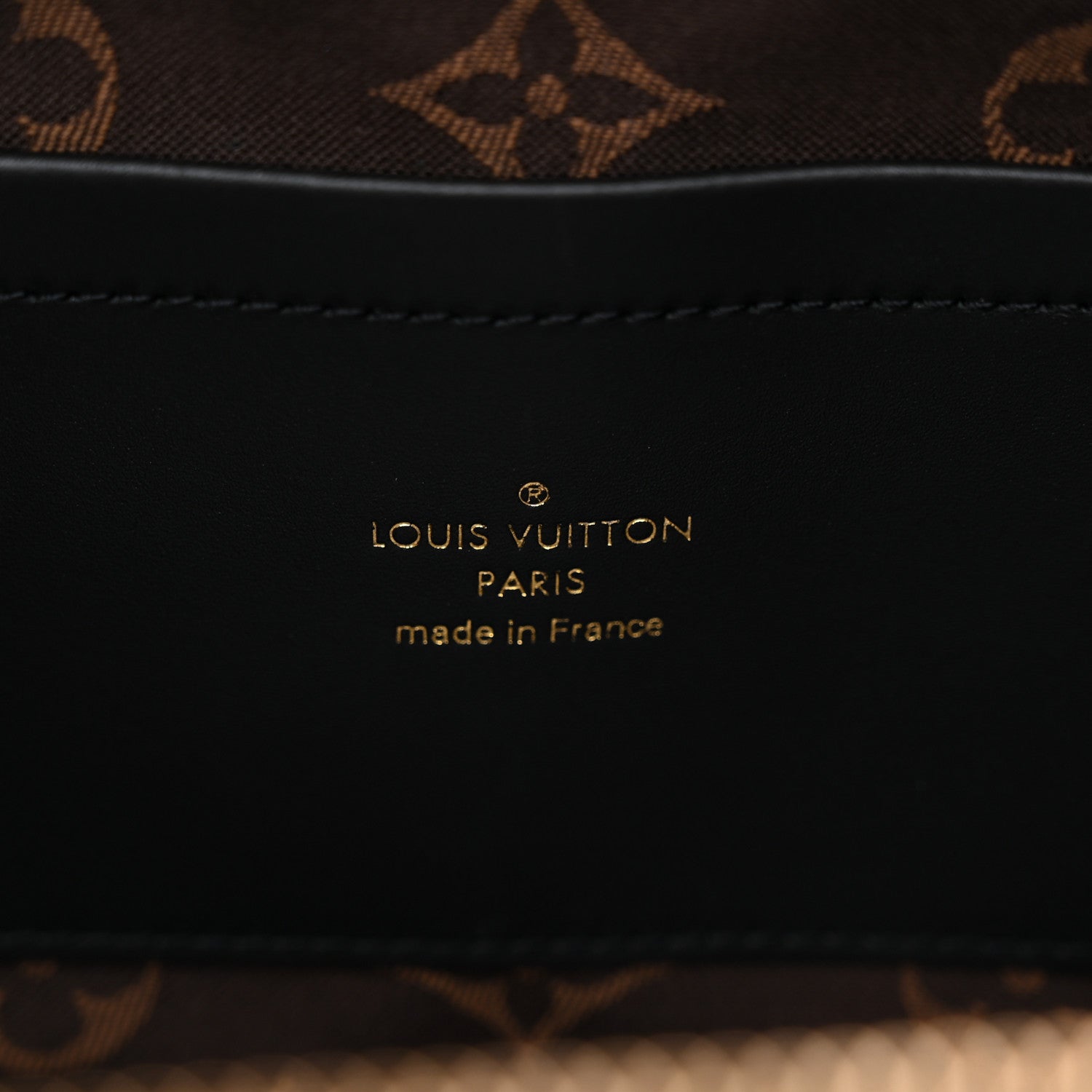 Calfskin Monogram Embossed Utility Crossbody Black