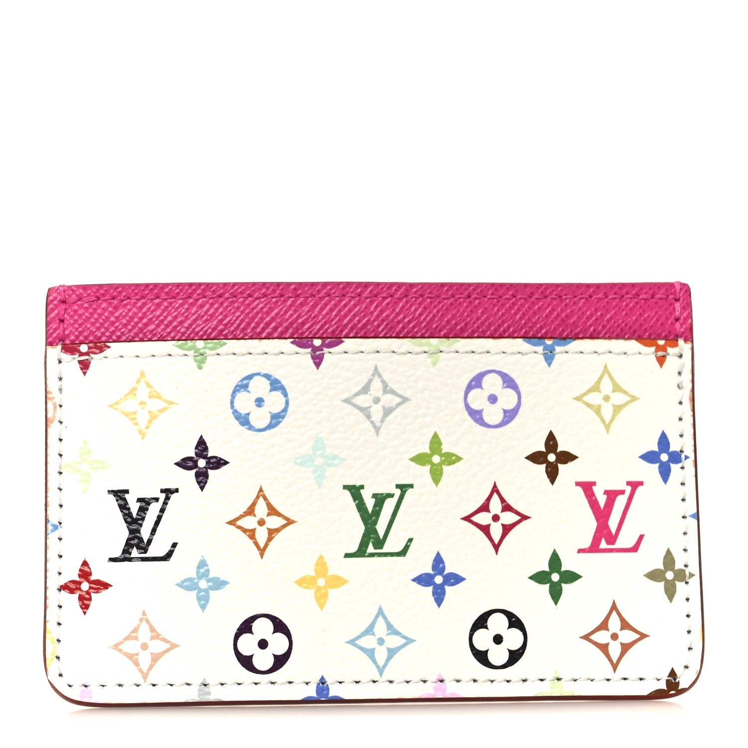 LV X TM Monogram Multicolor Card Holder Kawaii Pink