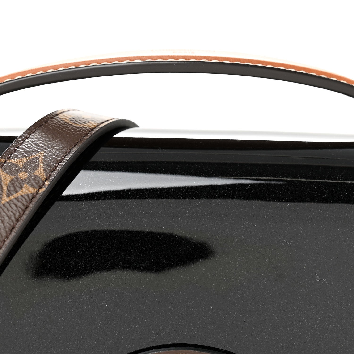 Patent Calfskin Monogram Cherrywood BB Black
