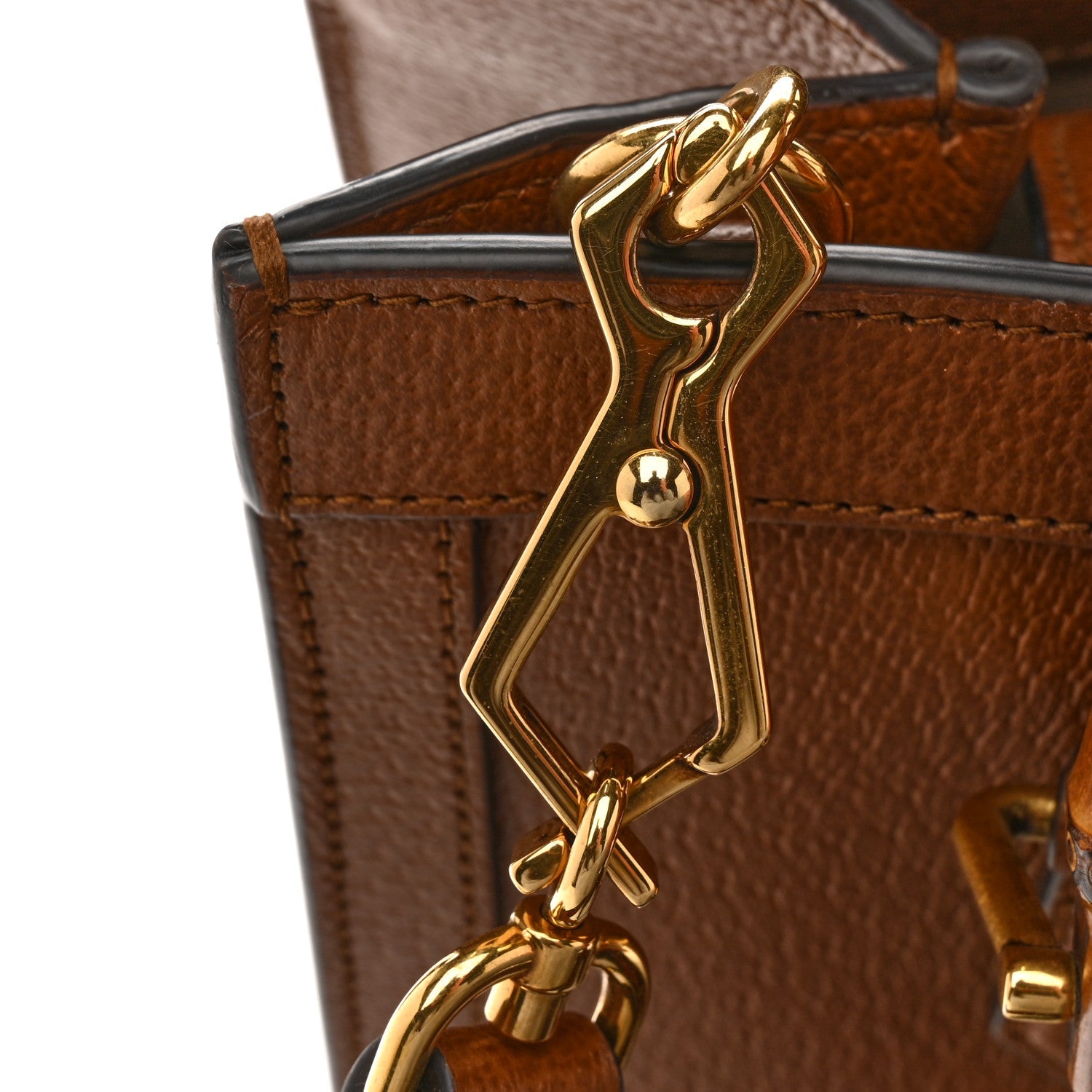 Textured Dollar Calfskin Web Small Diana Tote Bag Cuir Black