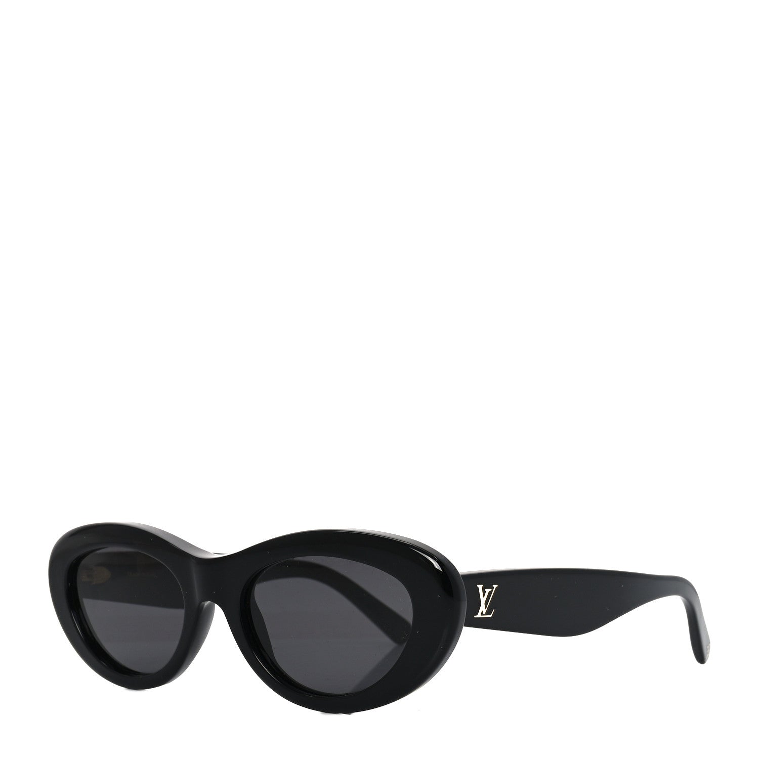 Acetate LV Oval Sunglasses Z1981W Black