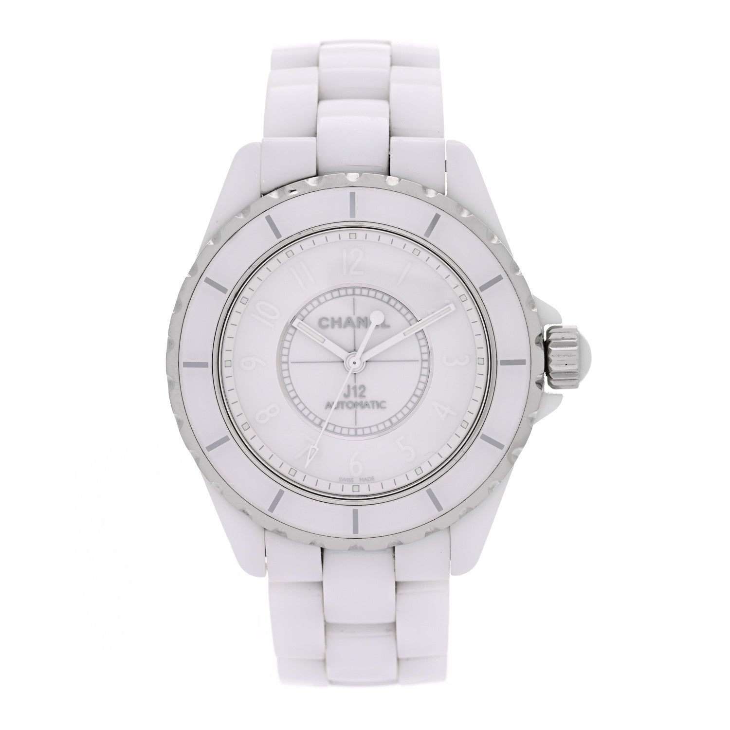 Stainless Steel Ceramic 38mm J12 Phantom Automatic Watch White