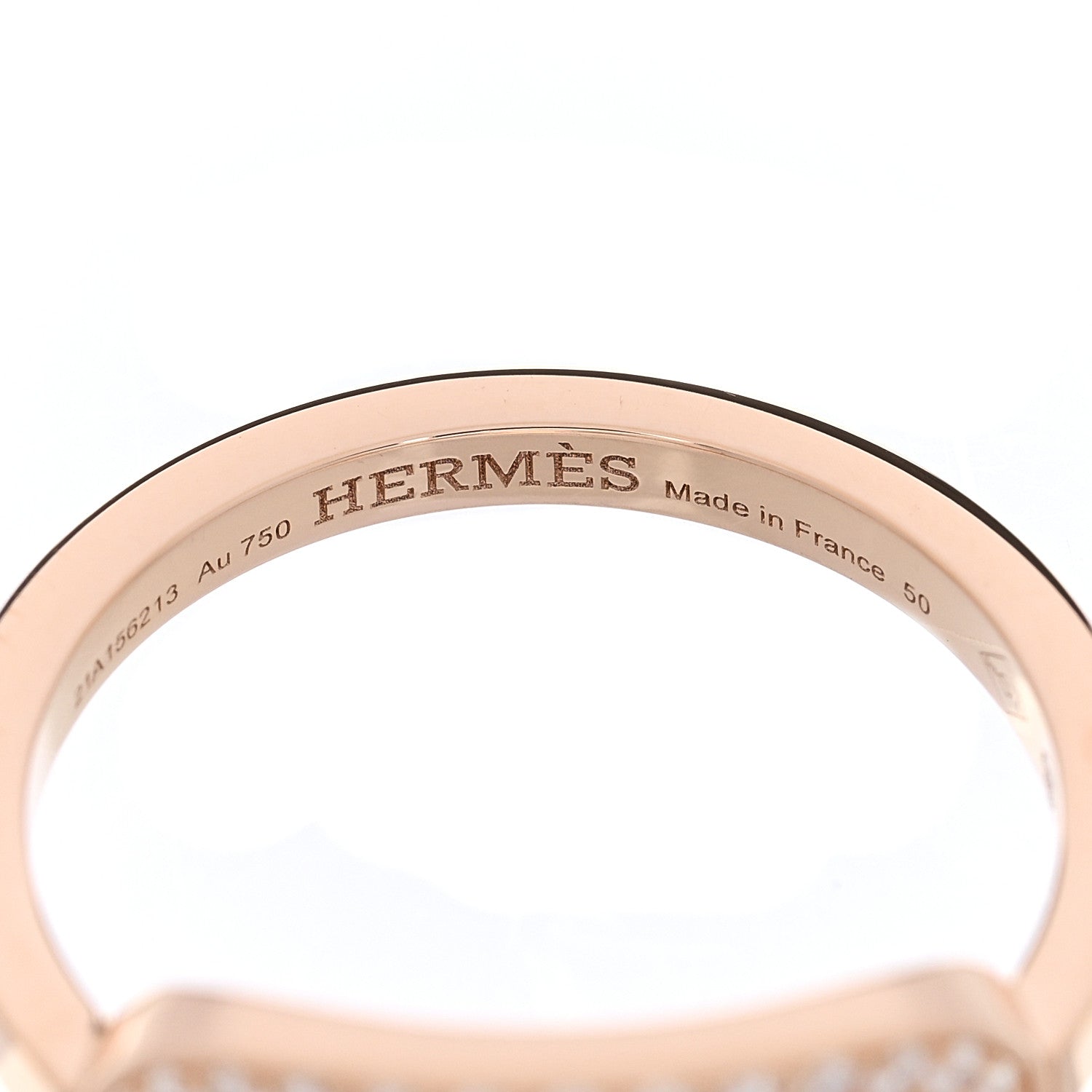 18K Rose Gold Diamond MM Chaine d'Ancre Contour Ring 50 5.25