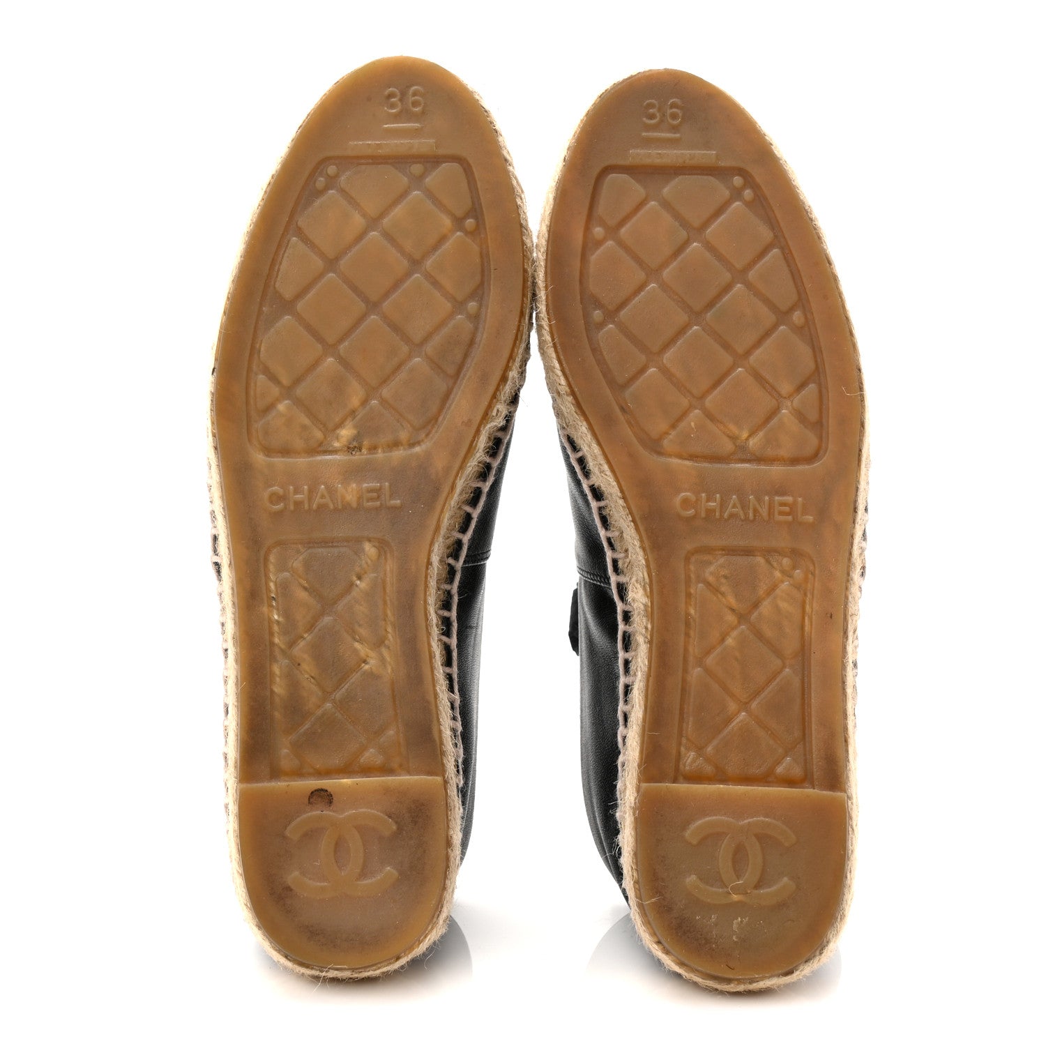Lambskin CC Espadrilles 36 Black