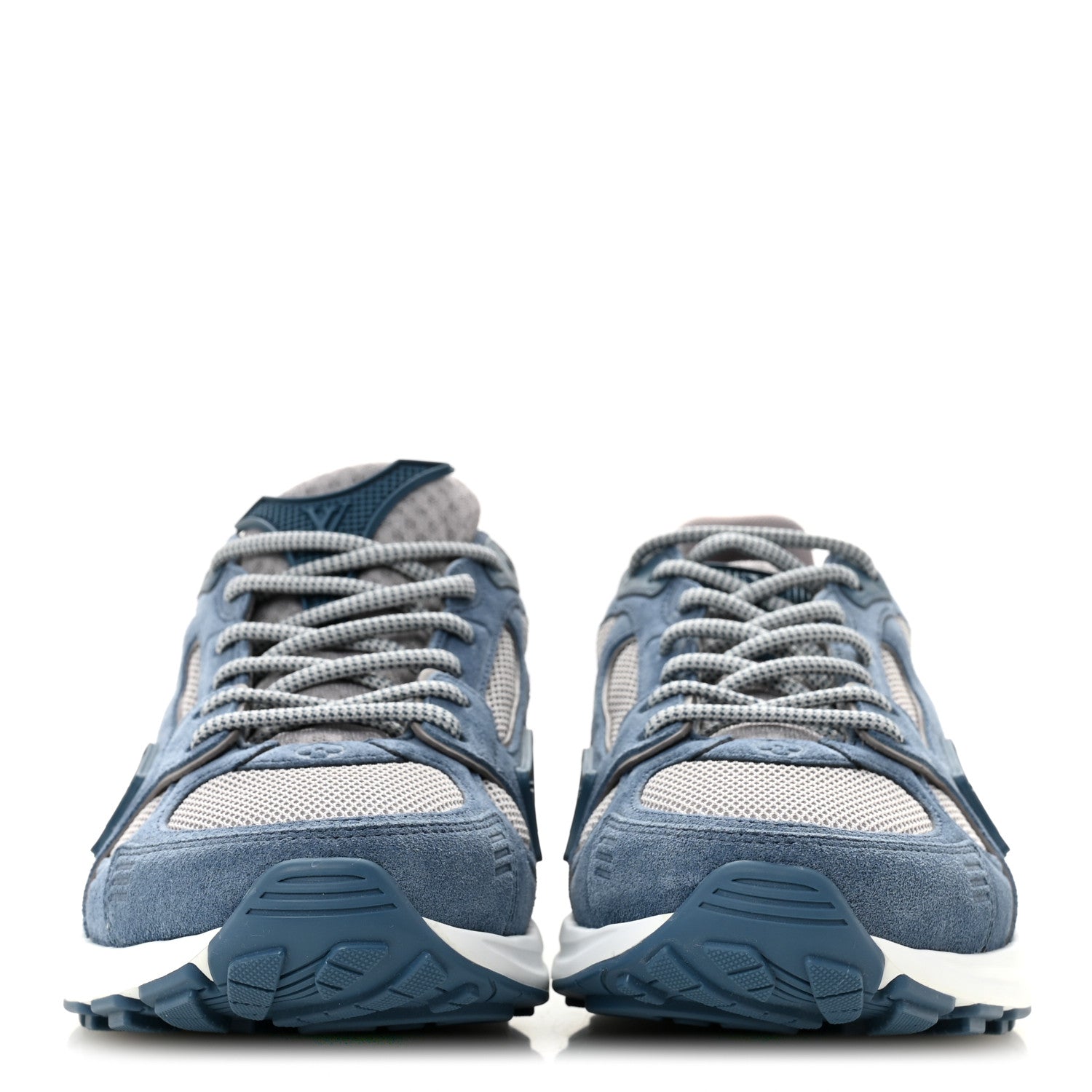 Calfskin Suede Womens LV Olympia Sneakers 38 Blue