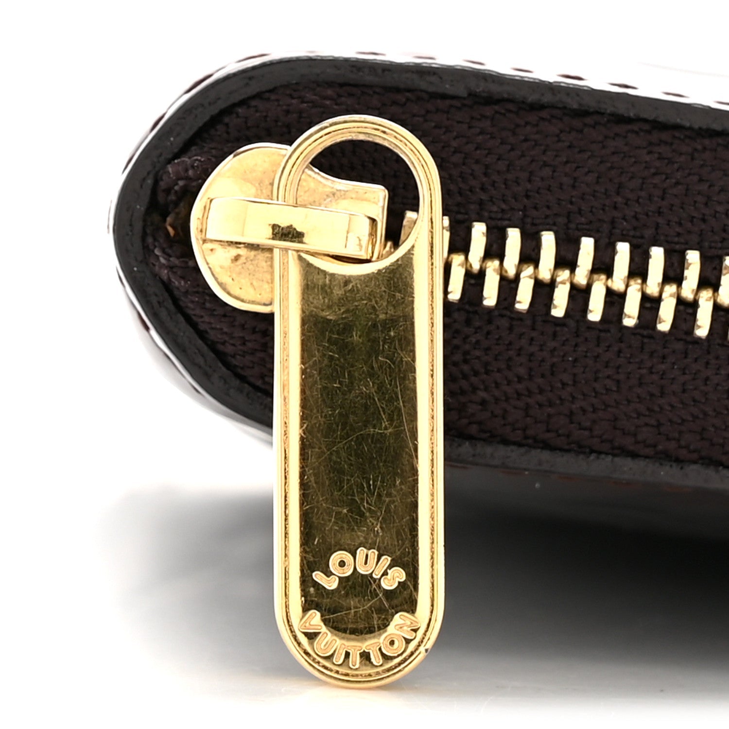 Vernis Rayures Zippy Coin Purse Amarante