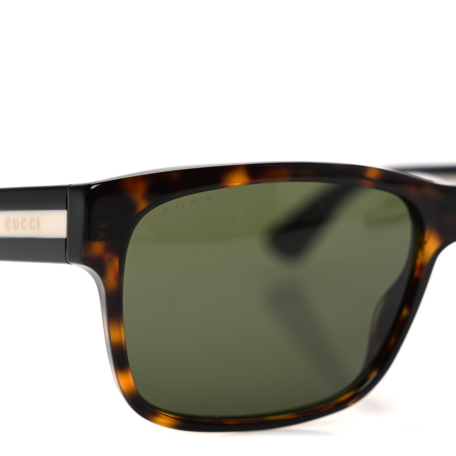 Acetate Square Frame Web Sunglasses GG0340S Havana
