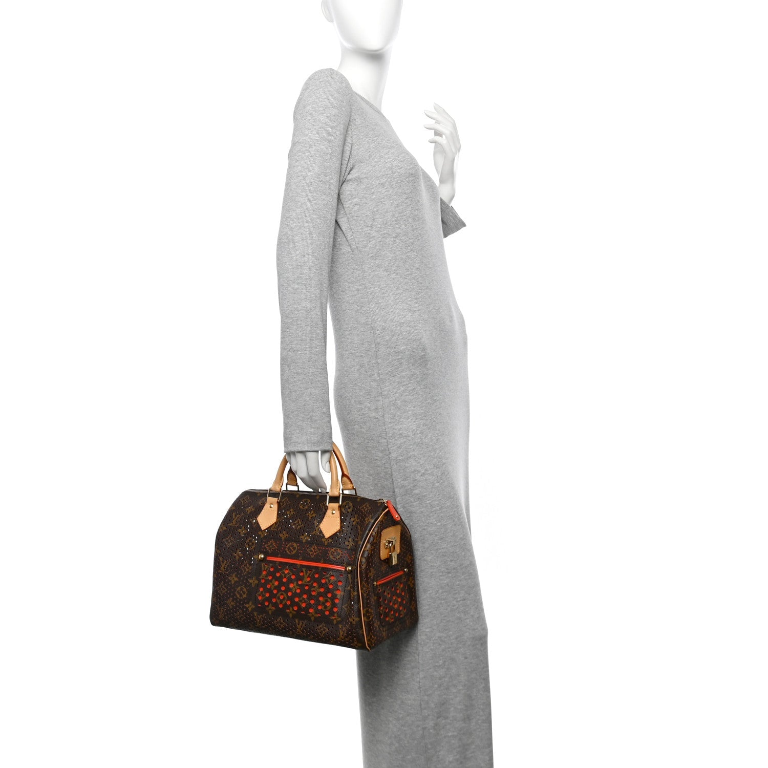 Monogram Perforated Speedy 30 Orange