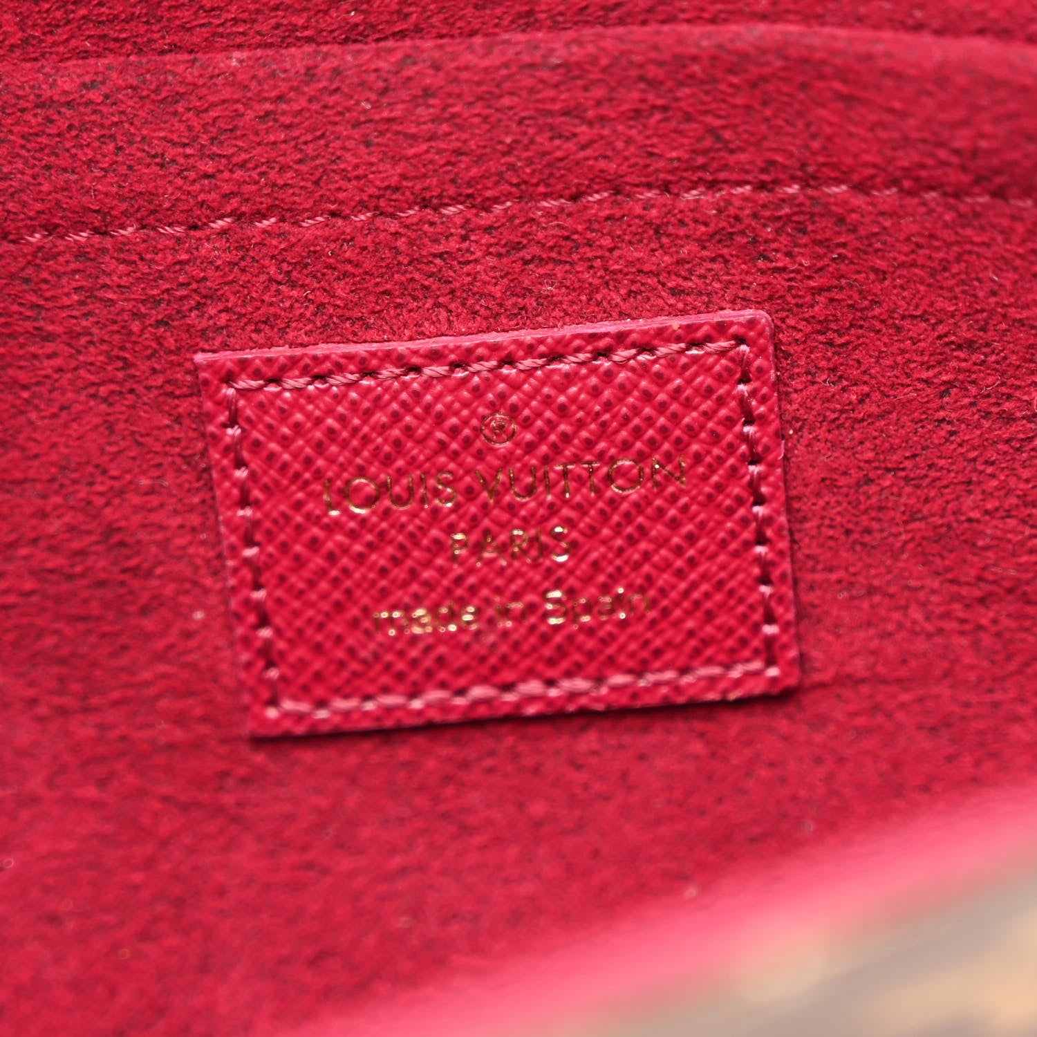 Monogram Pochette Felicie Chain Wallet Fuchsia