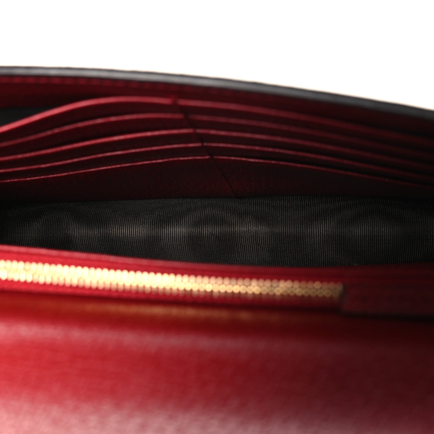 GG Supreme Monogram Tian Chain Wallet Beige Multicolor Red