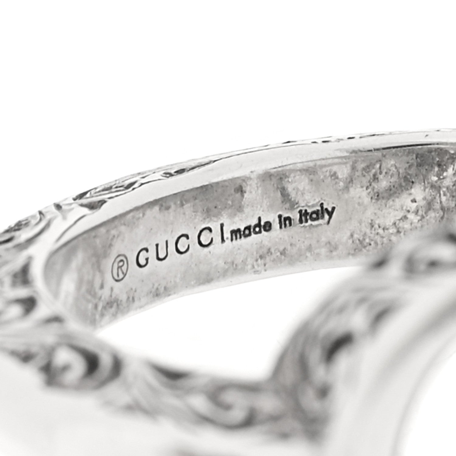 Sterling Silver GG Marmont Key Motif Ring 53 6.25