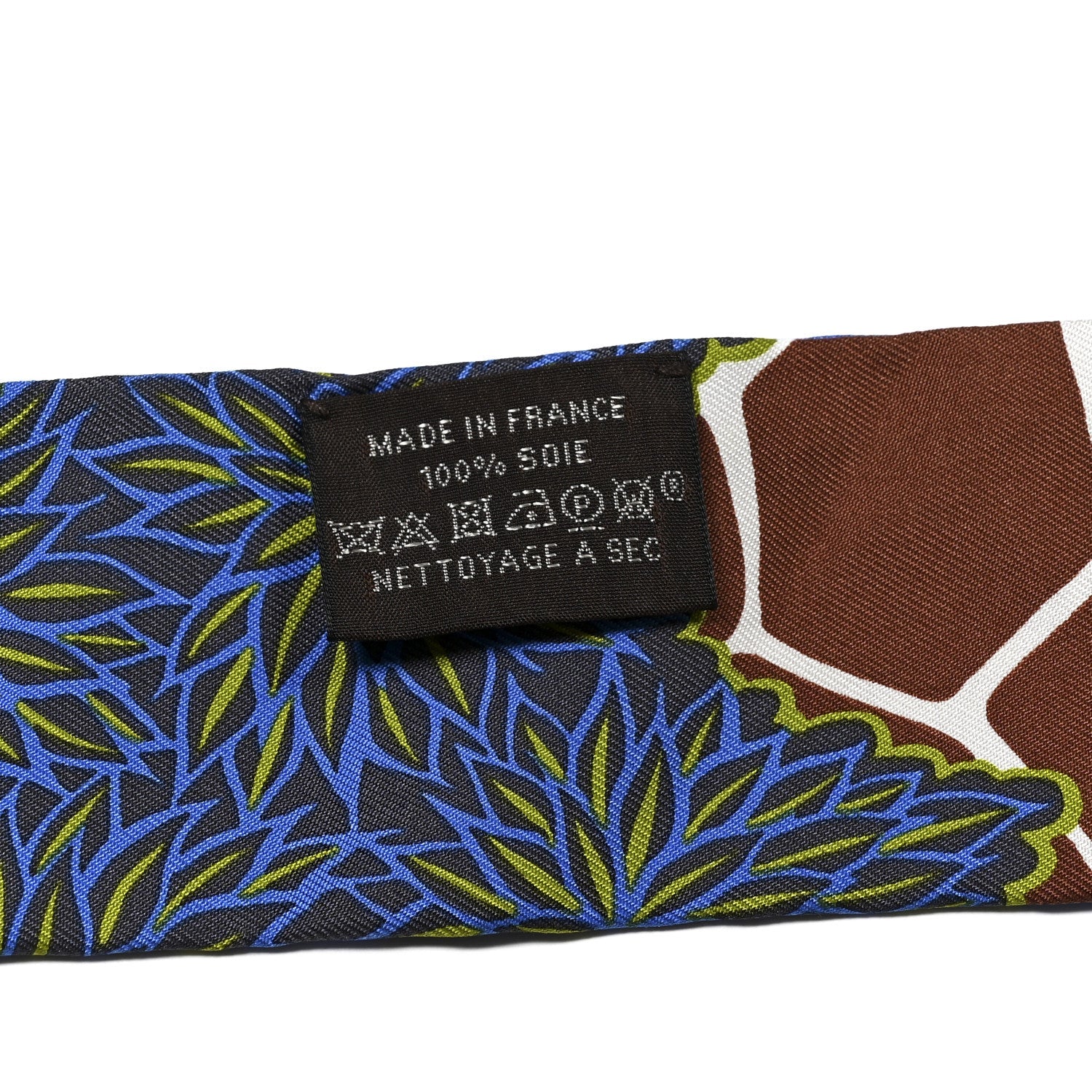 Silk The Three Graces Twilly Bleu Vert Marron