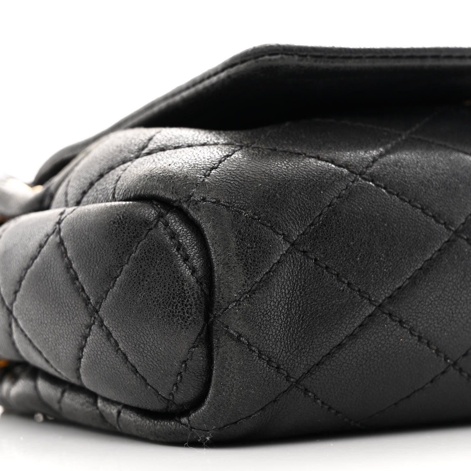 Lambskin Quilted Monogram Mini Nolita Black