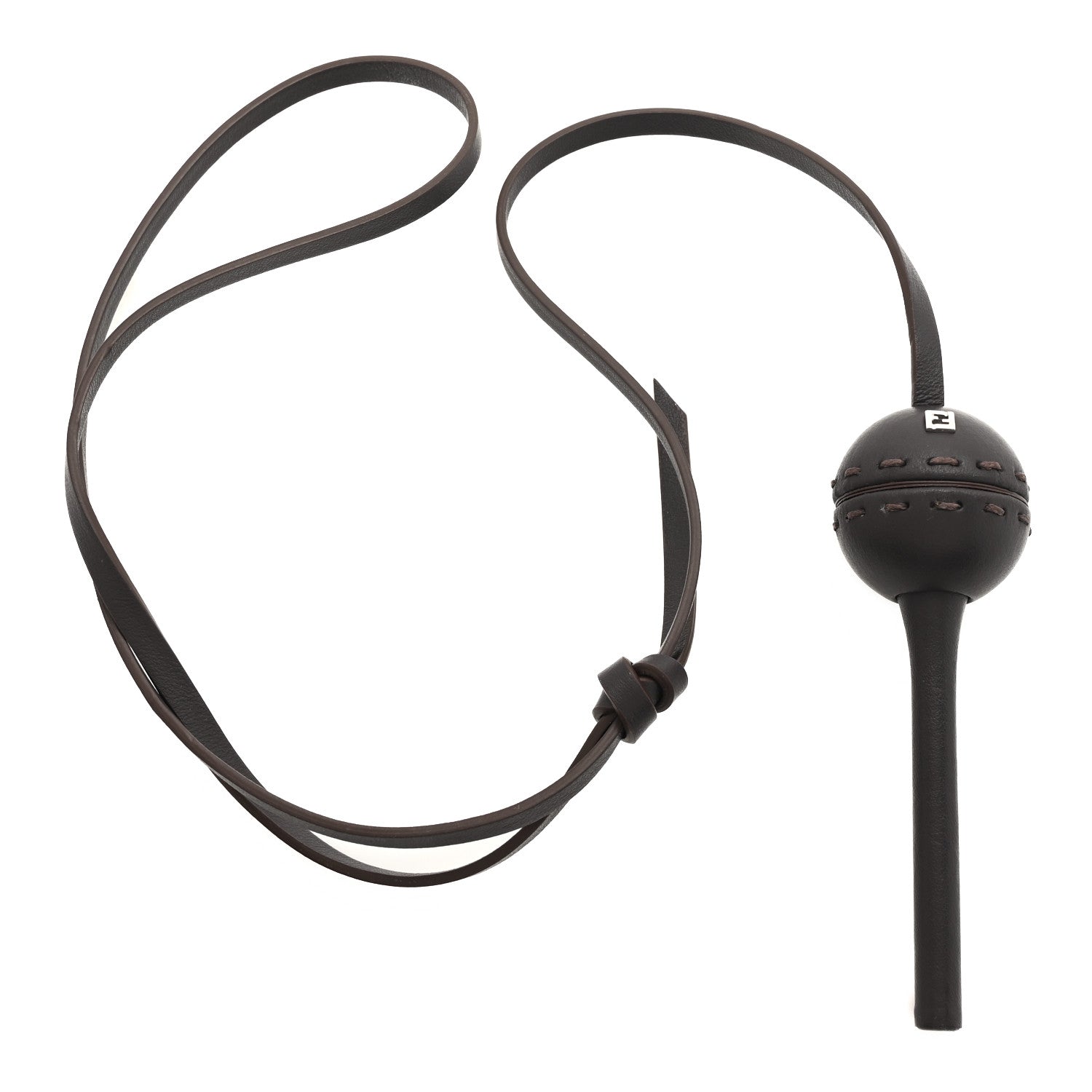 X CHUPA CHUPS Calfskin Selleria Lollipop Holder Necklace Purple
