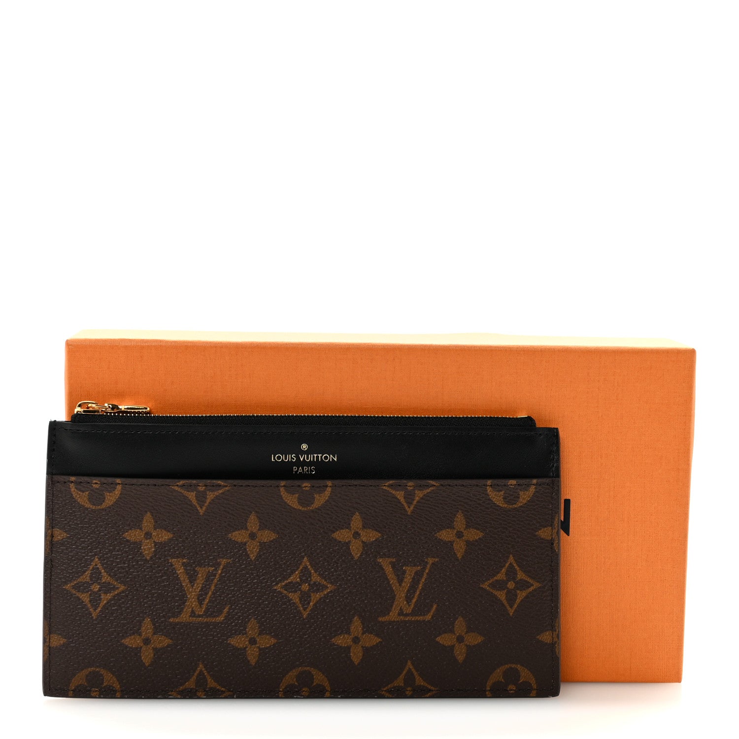 Monogram Slim Purse Black