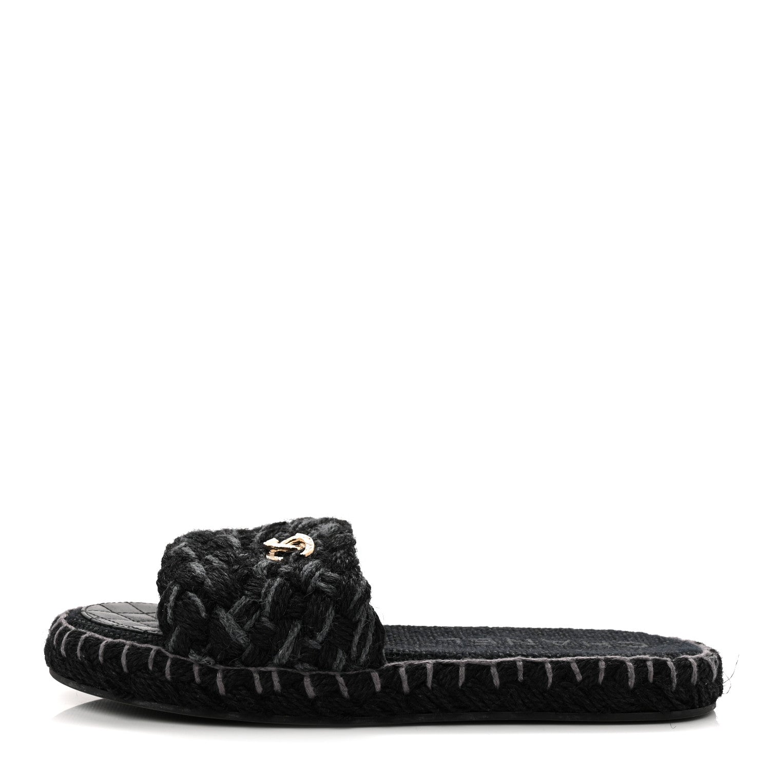 Cord Braided CC Mules 41 Black