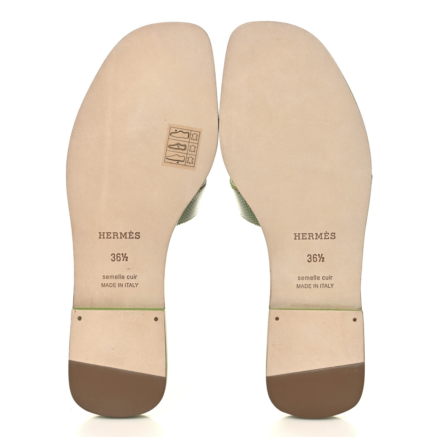 Lizard Oran Sandals 36.5 Vert Absinthe
