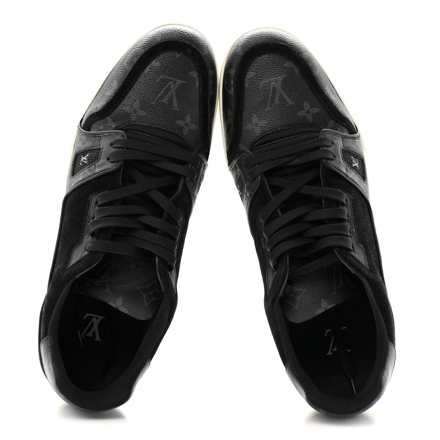 Monogram Eclipse Mens LV Trainer Sneakers 10 Black