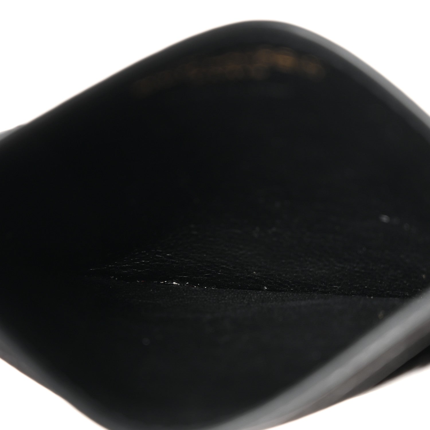 Grain De Poudre Matelasse Chevron Monogram Credit Card Case Black