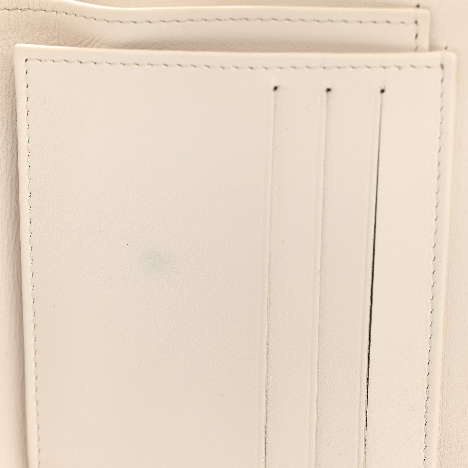 Caviar Quilted Compact Flap Wallet White