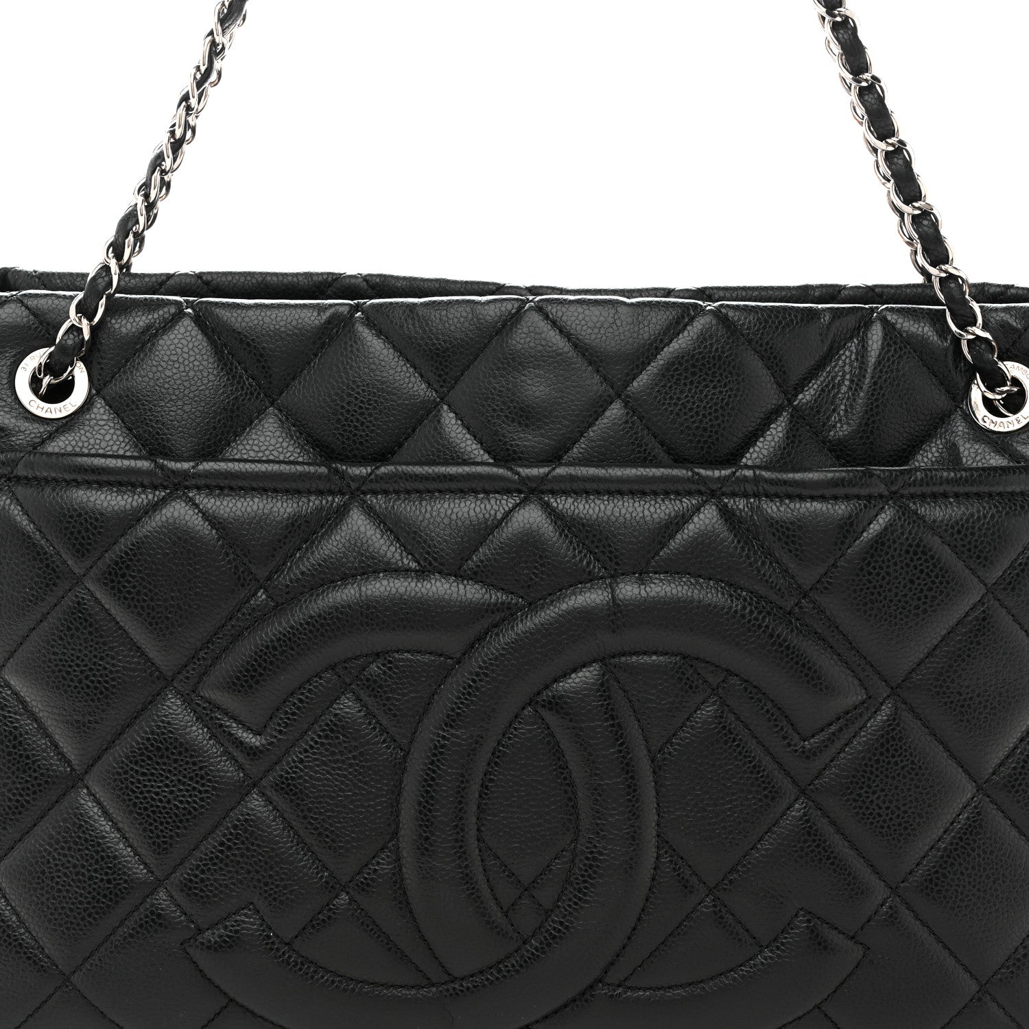 Caviar Quilted CC Timeless Soft Tote Black
