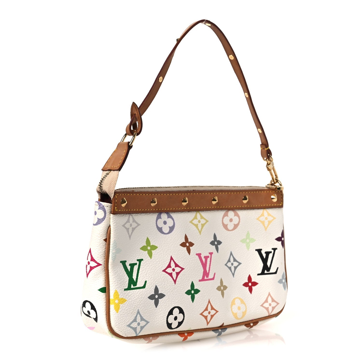 Monogram Multicolor Pochette Accessories White