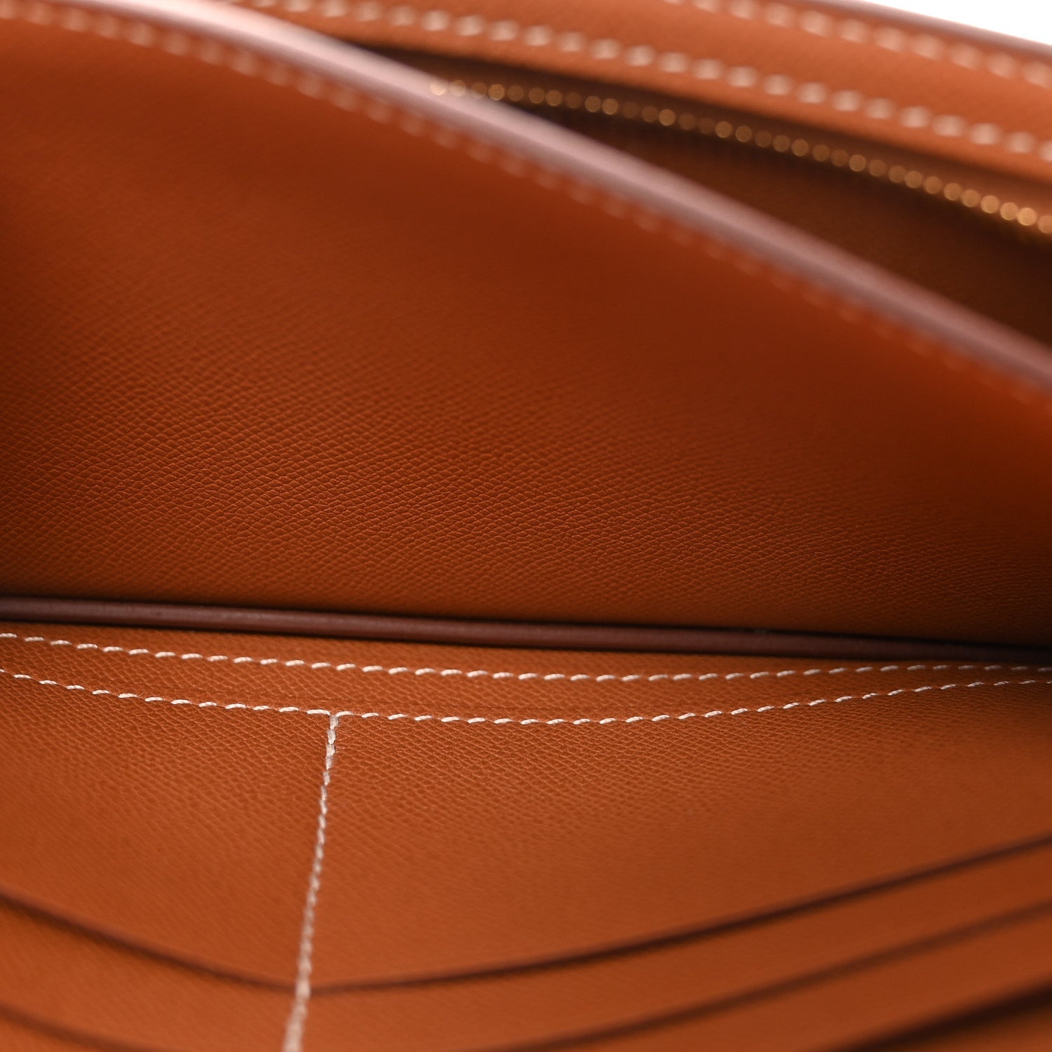 Madame Calfskin Kelly Pocket Long Wallet Gold