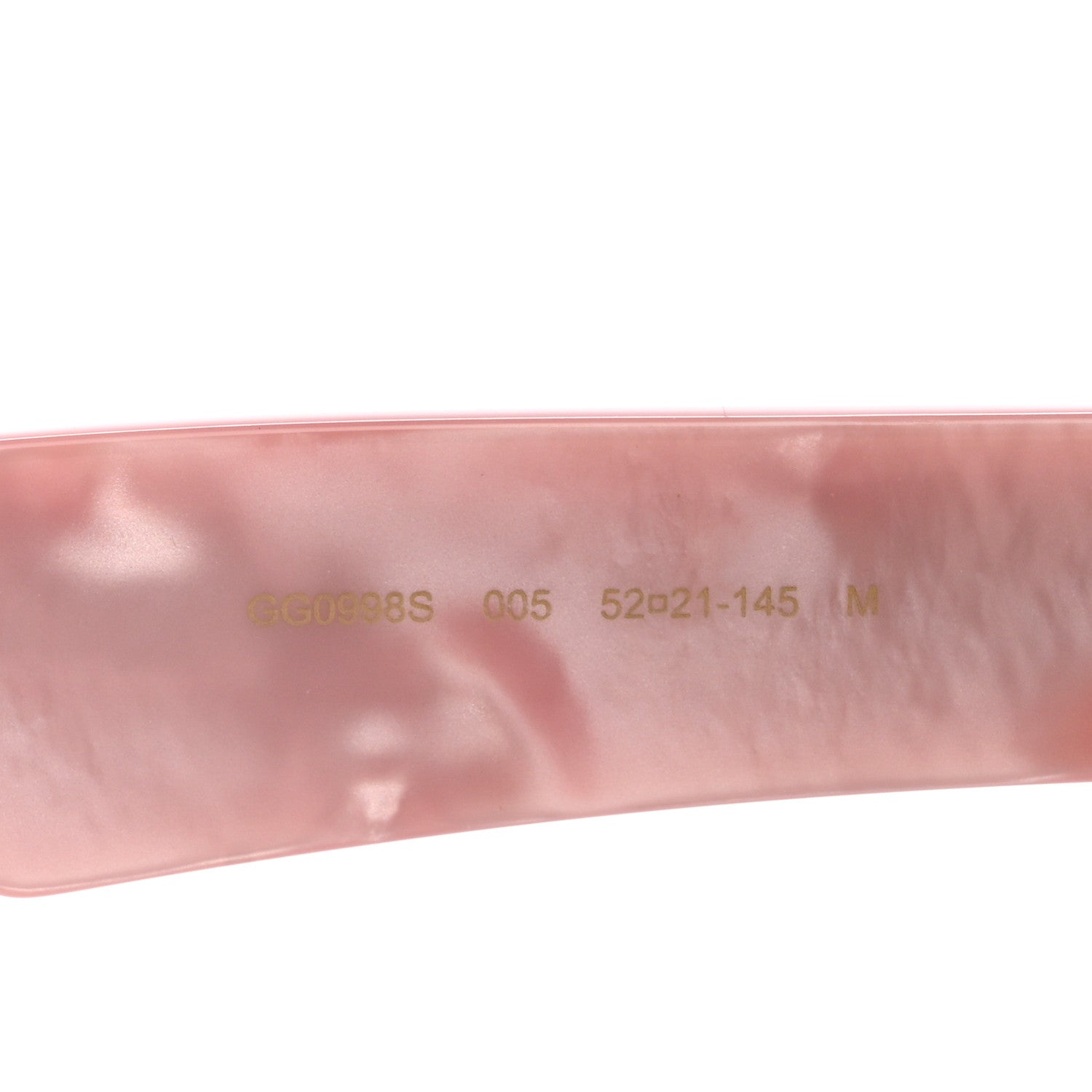 Rectangle 52mm Frame Sunglasses GG0998/S Black Pink