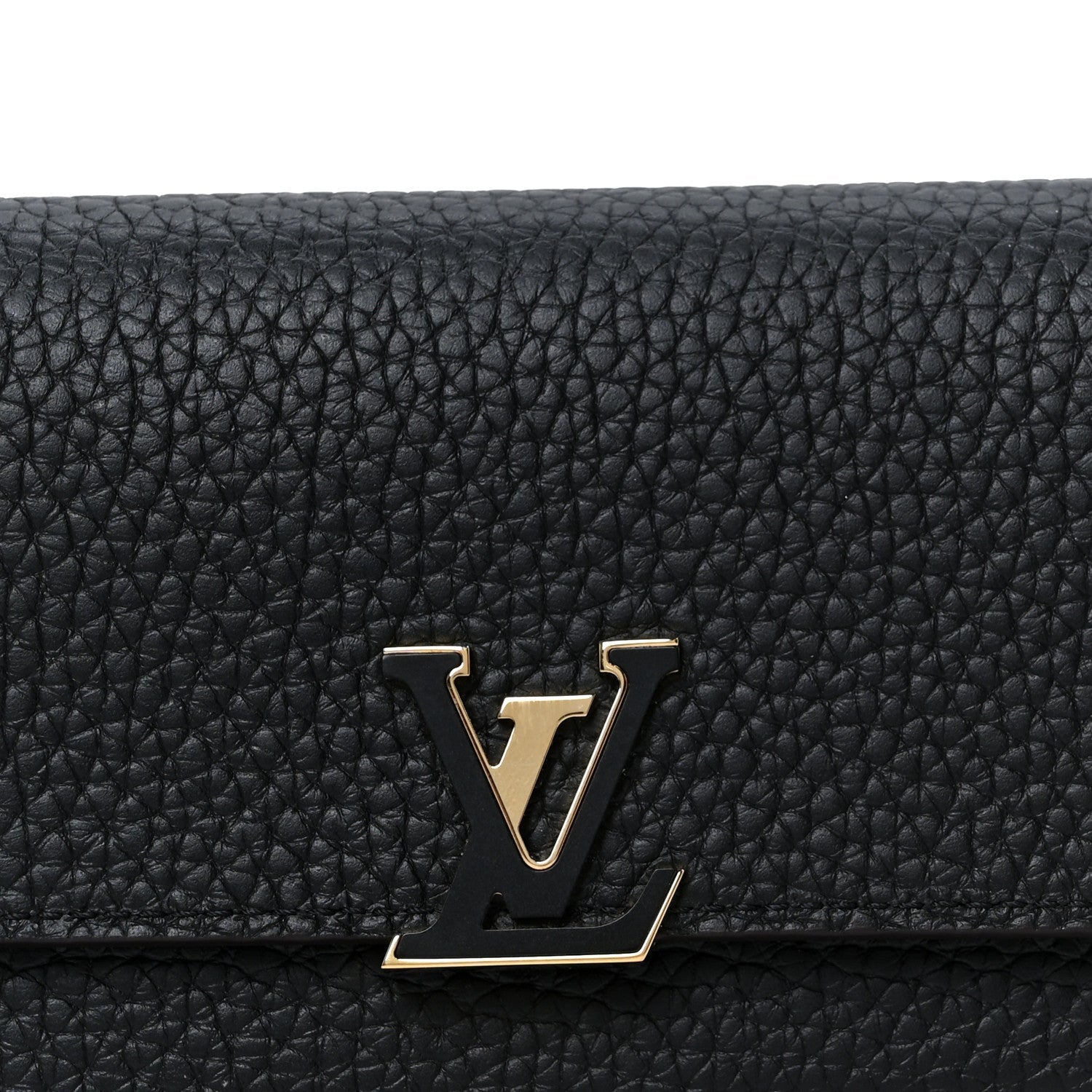 Taurillon Capucines Compact Wallet Black