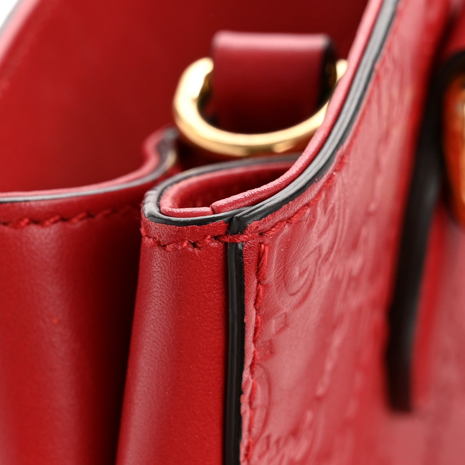 Soft Guccissima Signature Top Handle Tote Bag Red