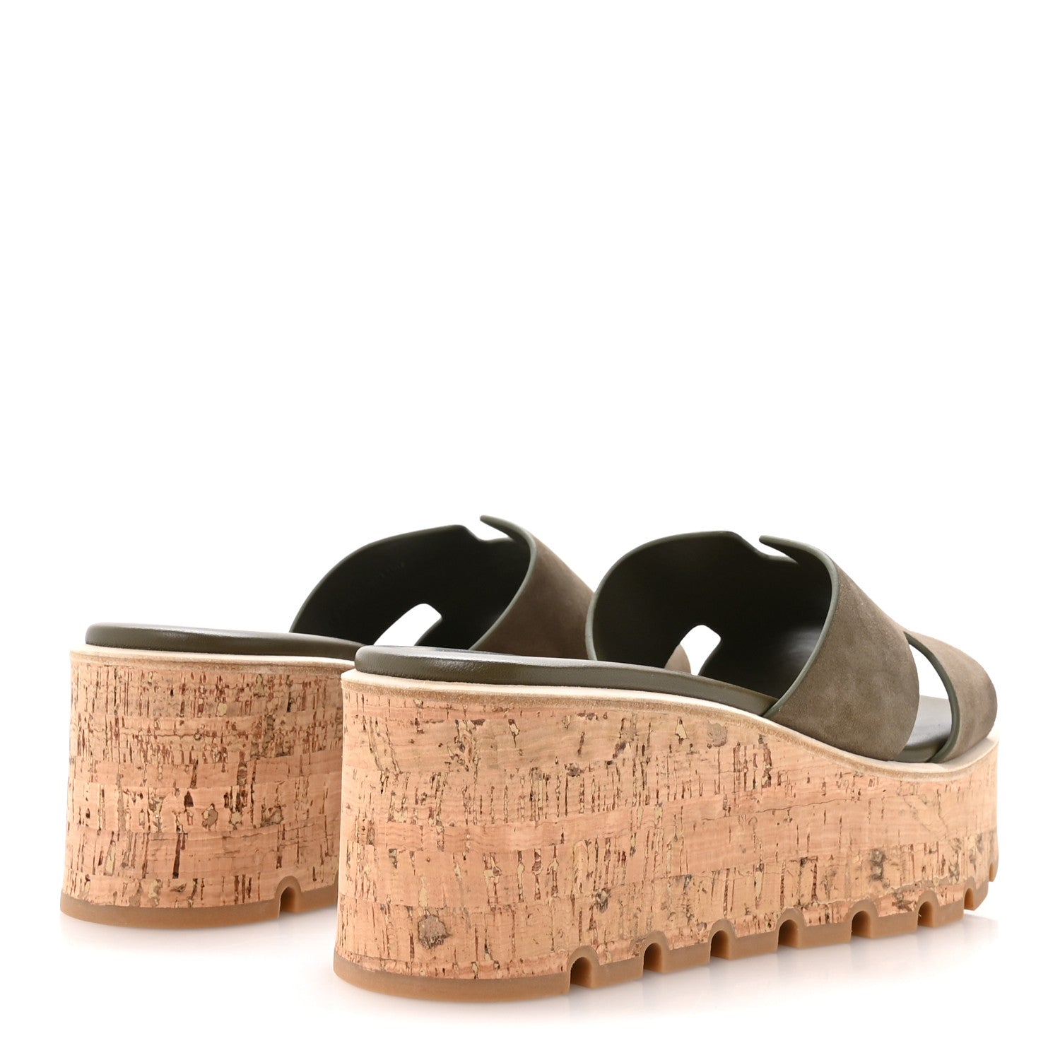 Suede Goatskin Cork Eze 30 Sandals  40 Vert Toundra