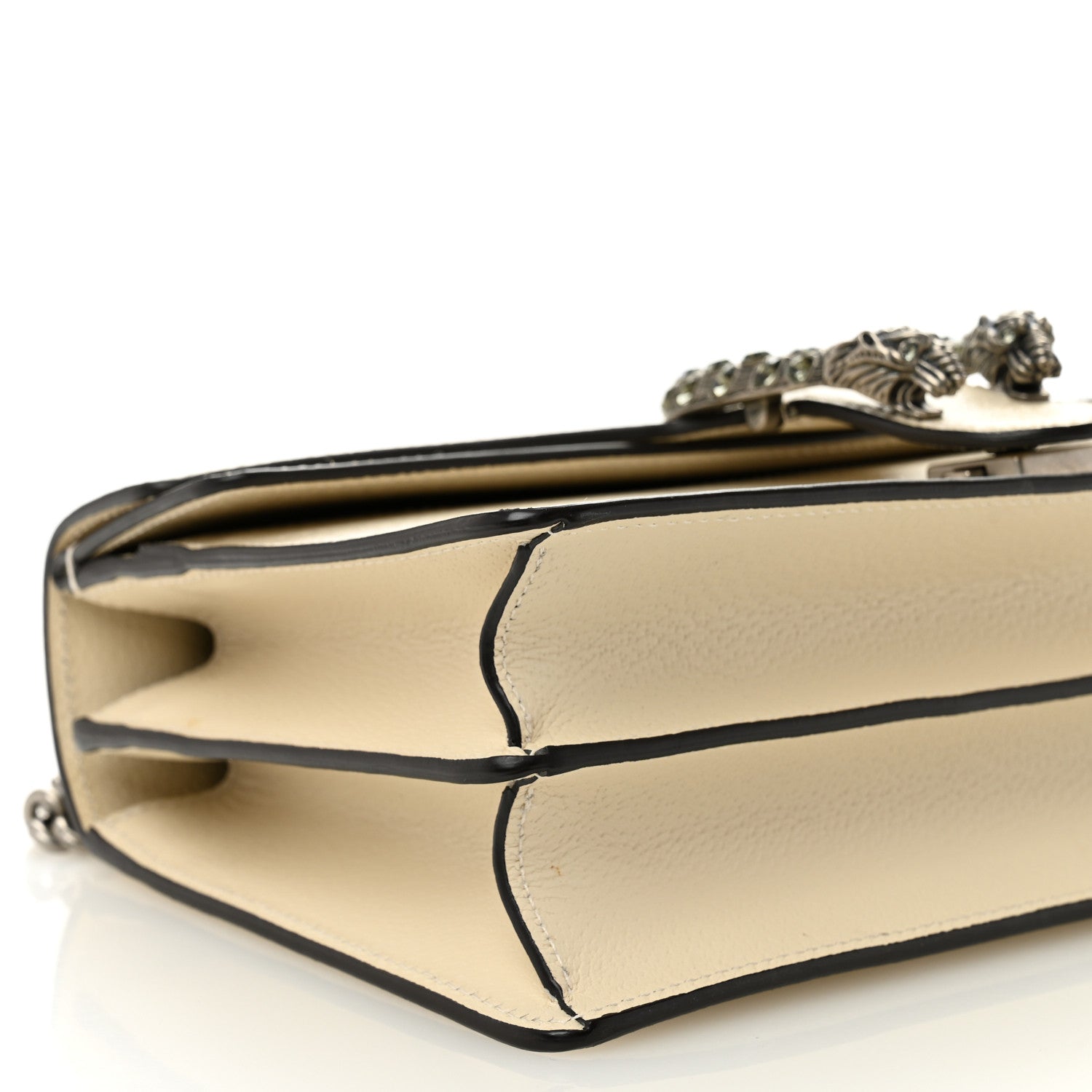 Textured Calfskin Crystal Small Dionysus Shoulder Bag Mystic White