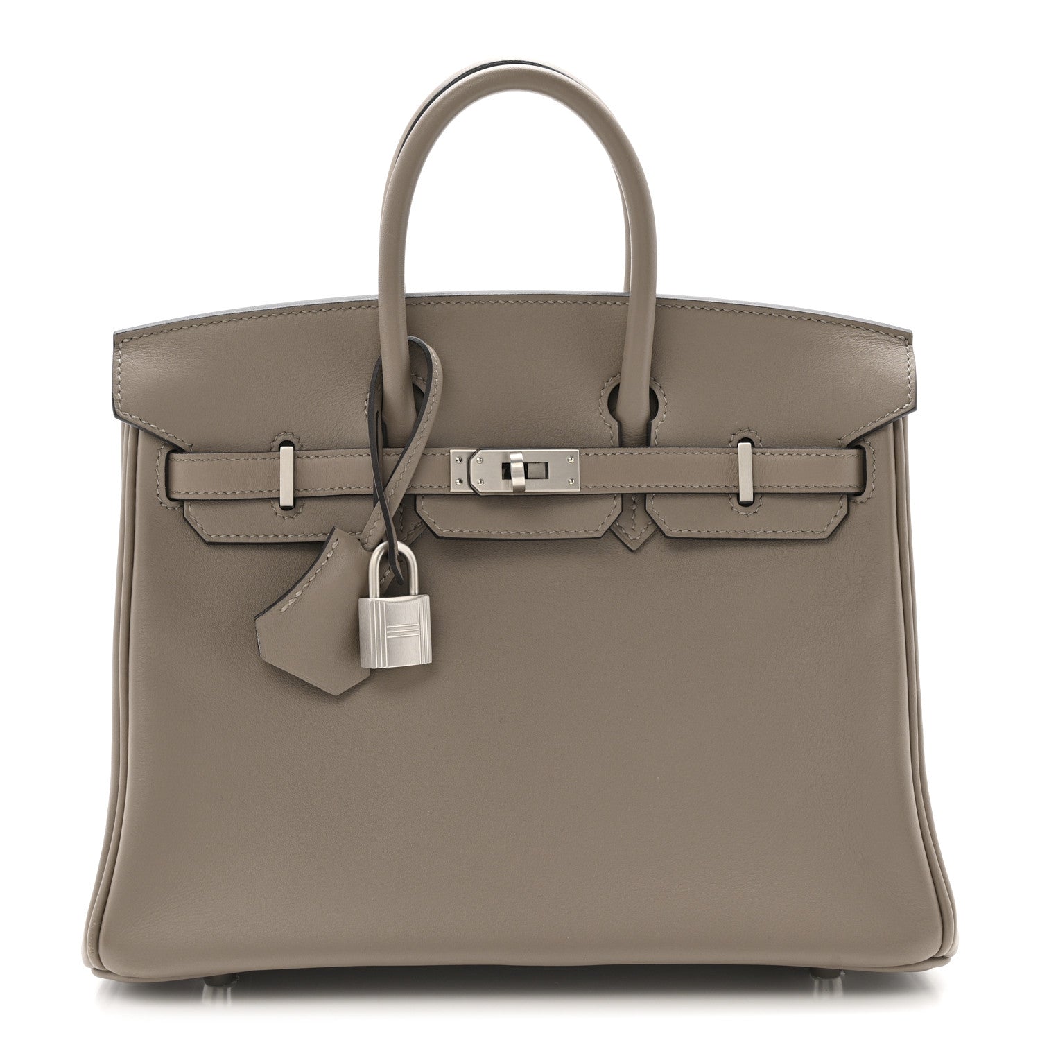 Swift Horseshoe Birkin 25 Gris Asphalte Gris Perle