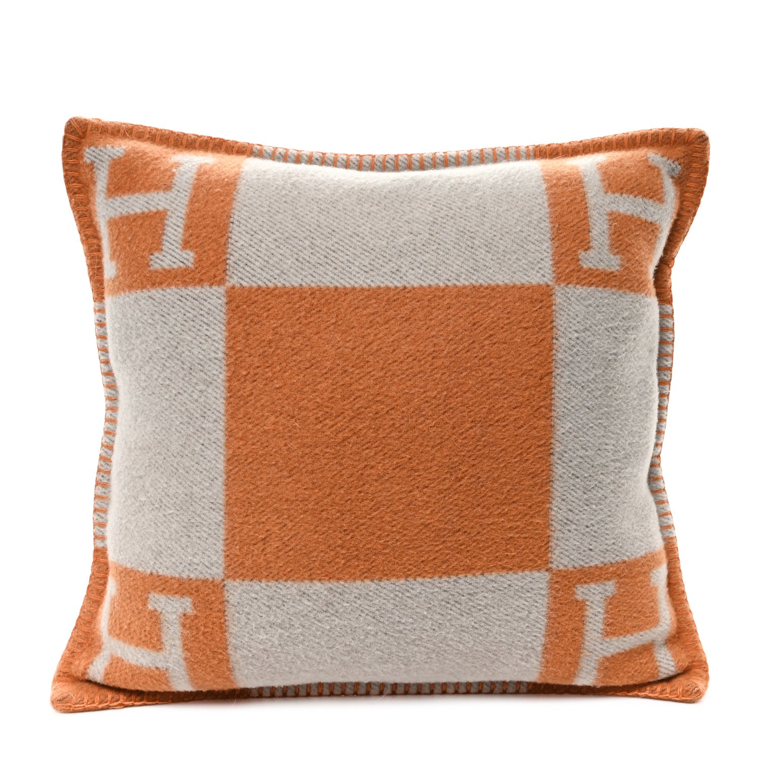 Wool Cashmere Avalon Pillow PM Ecru Potiron