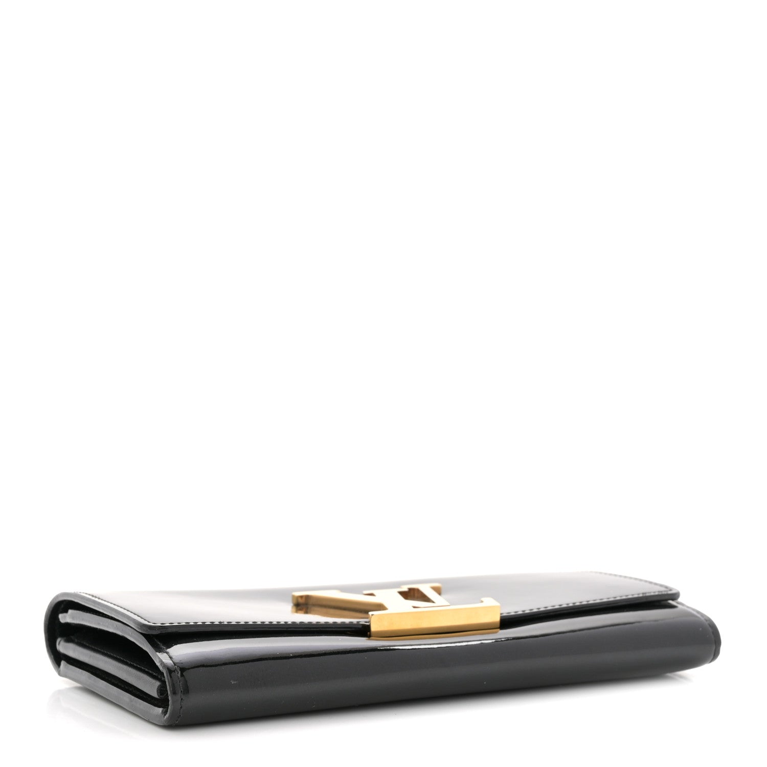 Patent Louise Clutch Black