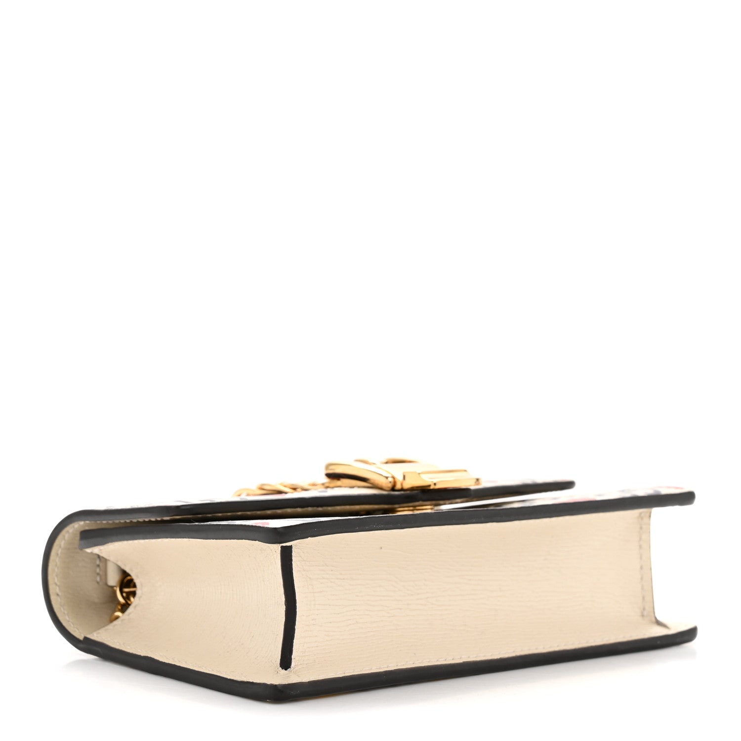 Textured Calfskin Valentine's Day Super Mini Sylvie Chain Shoulder Bag Ivory