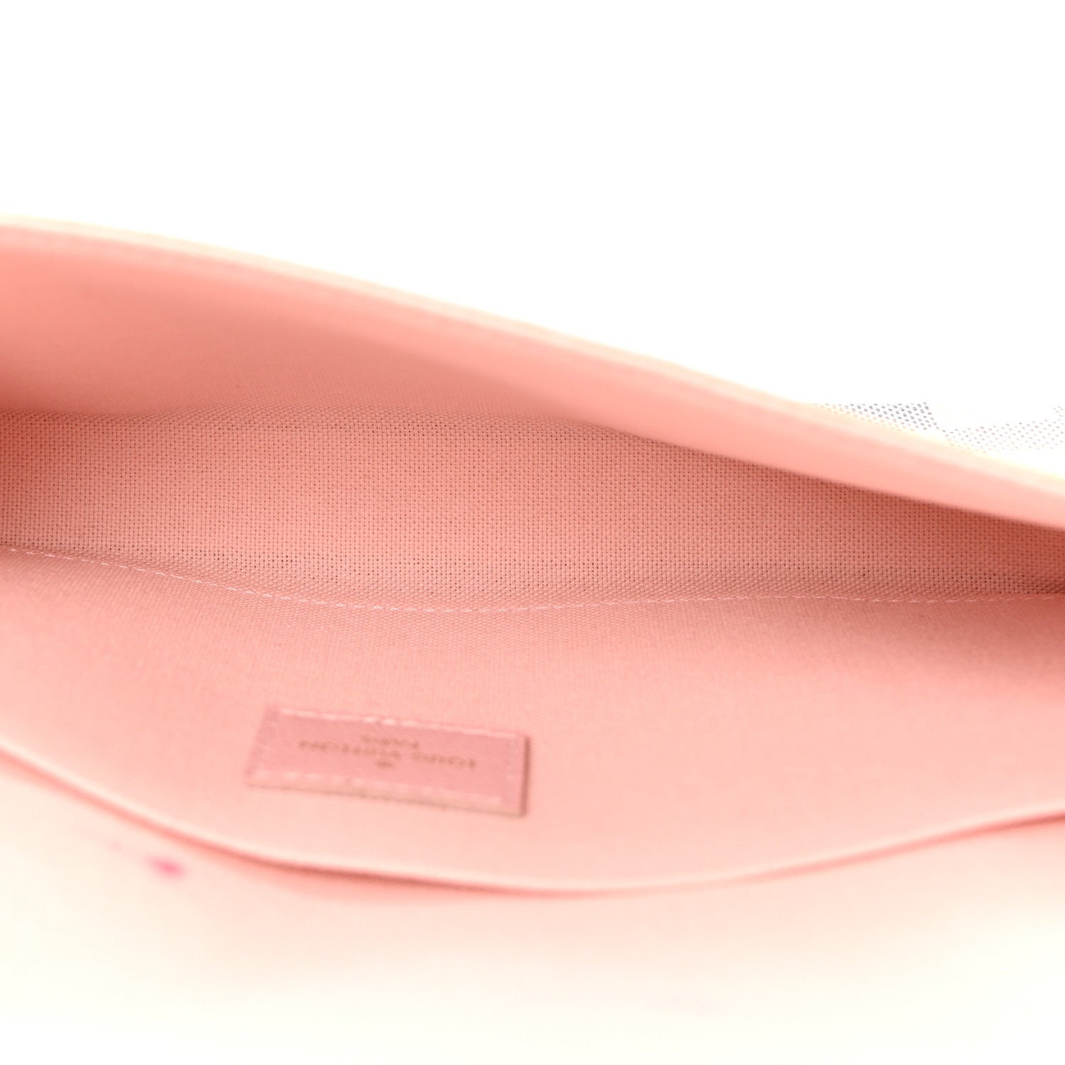Damier Azur Pochette Felicie Chain Wallet Rose Ballerine