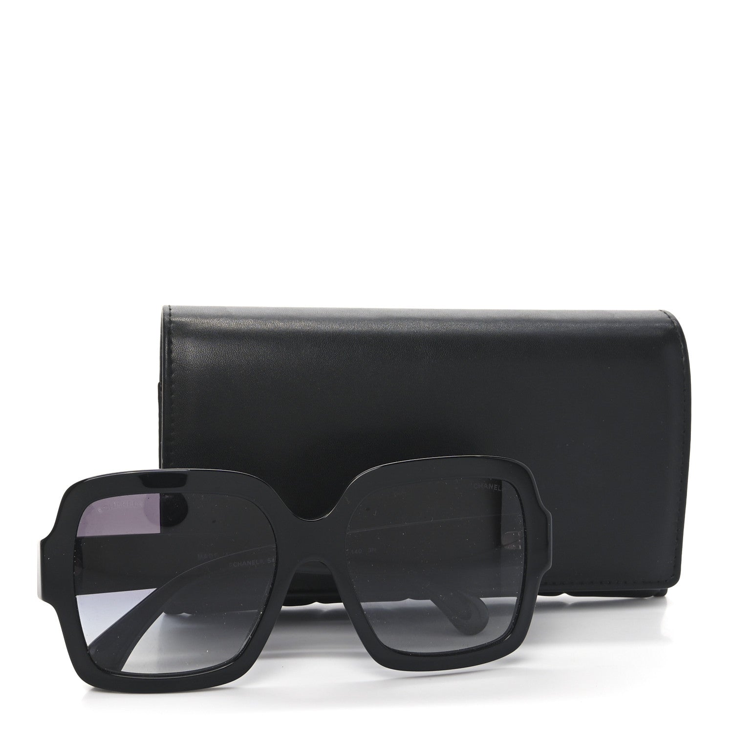 Acetate Charms Pearl Square Sunglasses 5479 Black Gold