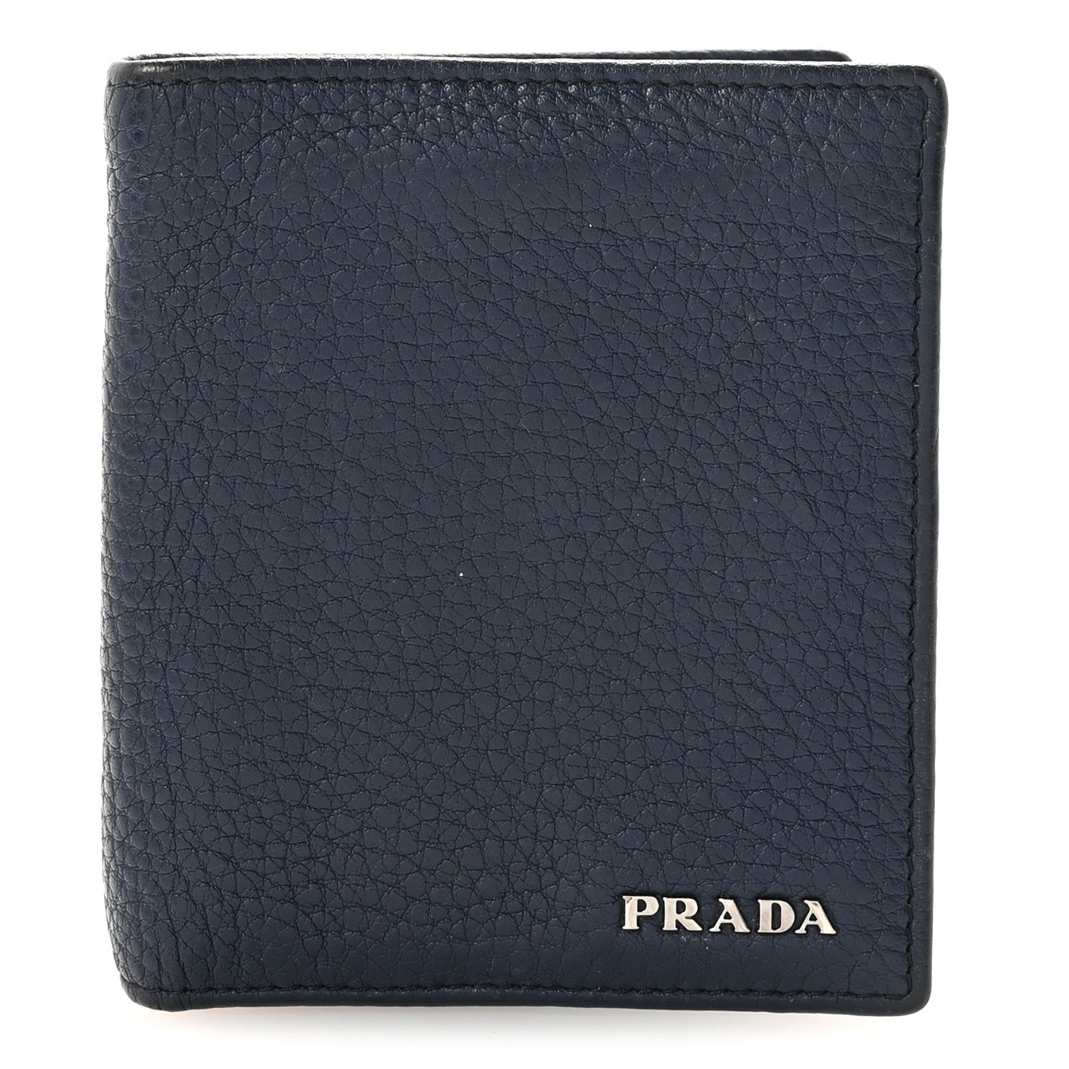Vitello Daino Bi-Fold Wallet Navy