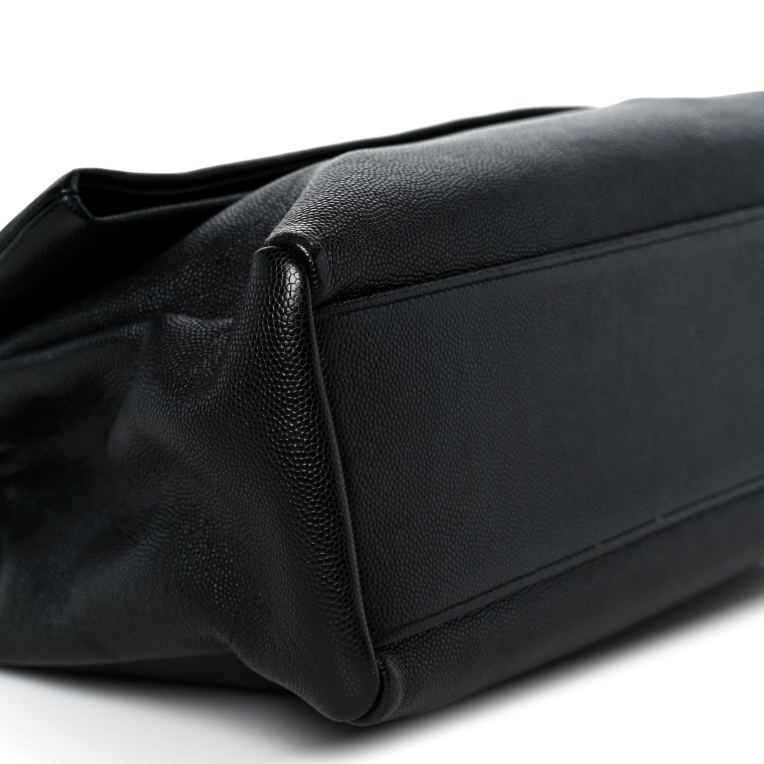 Grain De Poudre Medium West Hollywood Monogram Fold-Over Black