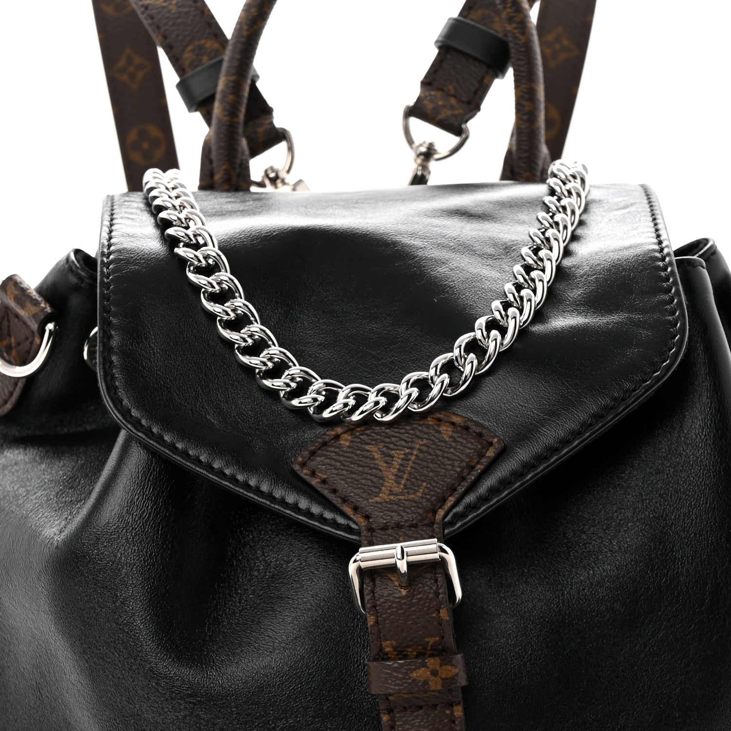 Lambskin Monogram Montsouris Vibe PM Black