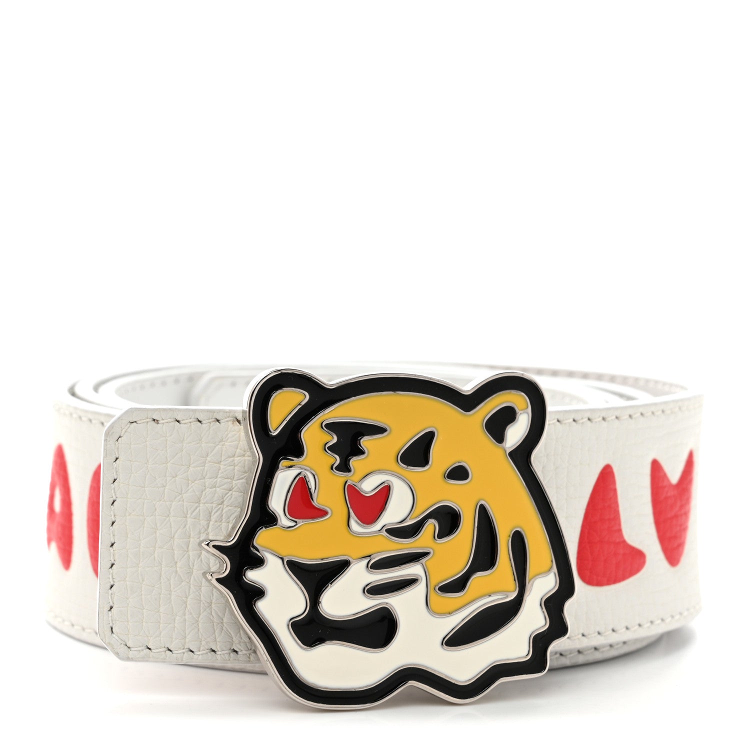 X NIGO LV Made Tiger 40mm Reversible Belt 95 38 95 38 White