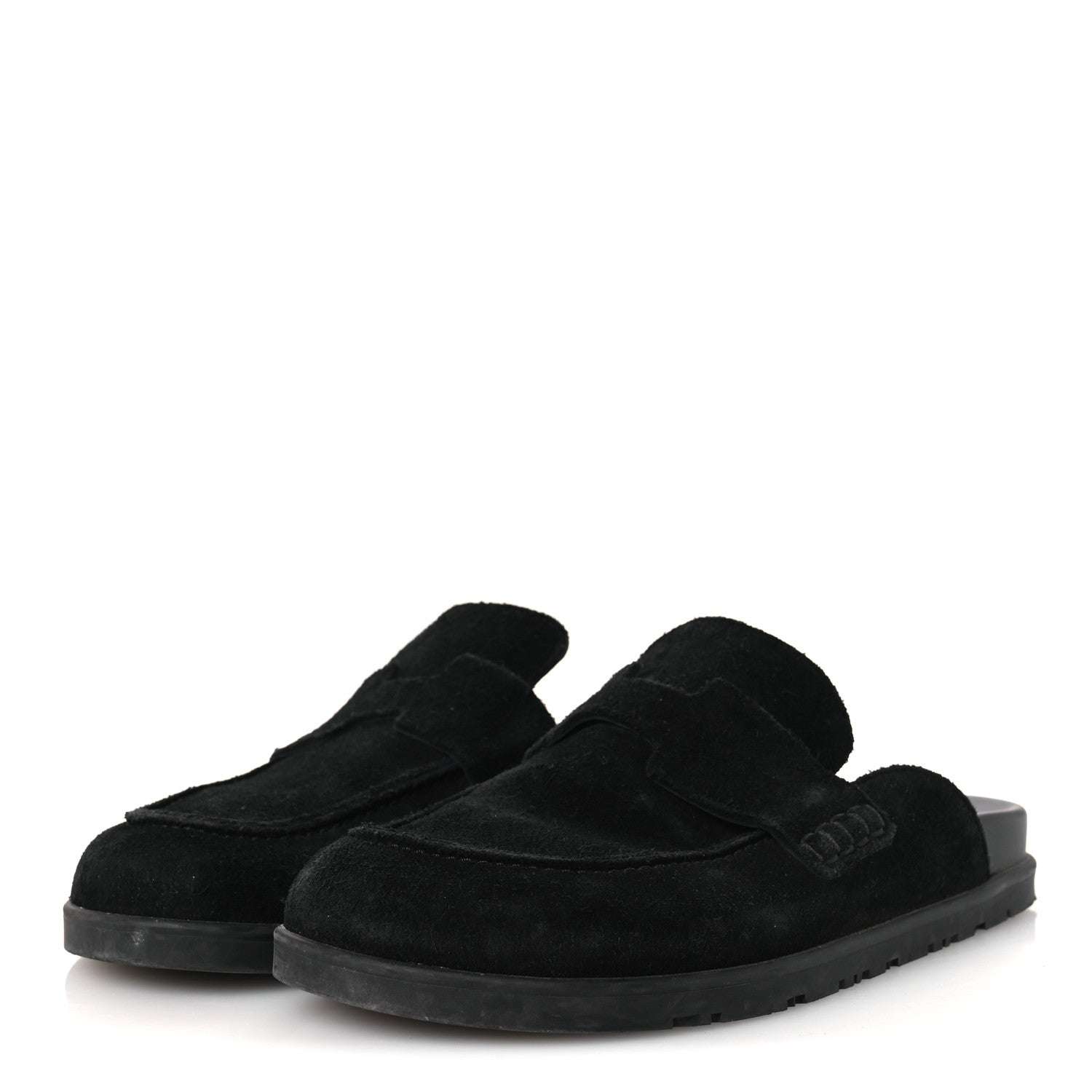 Suede Calfskin Go Mules 37 Black