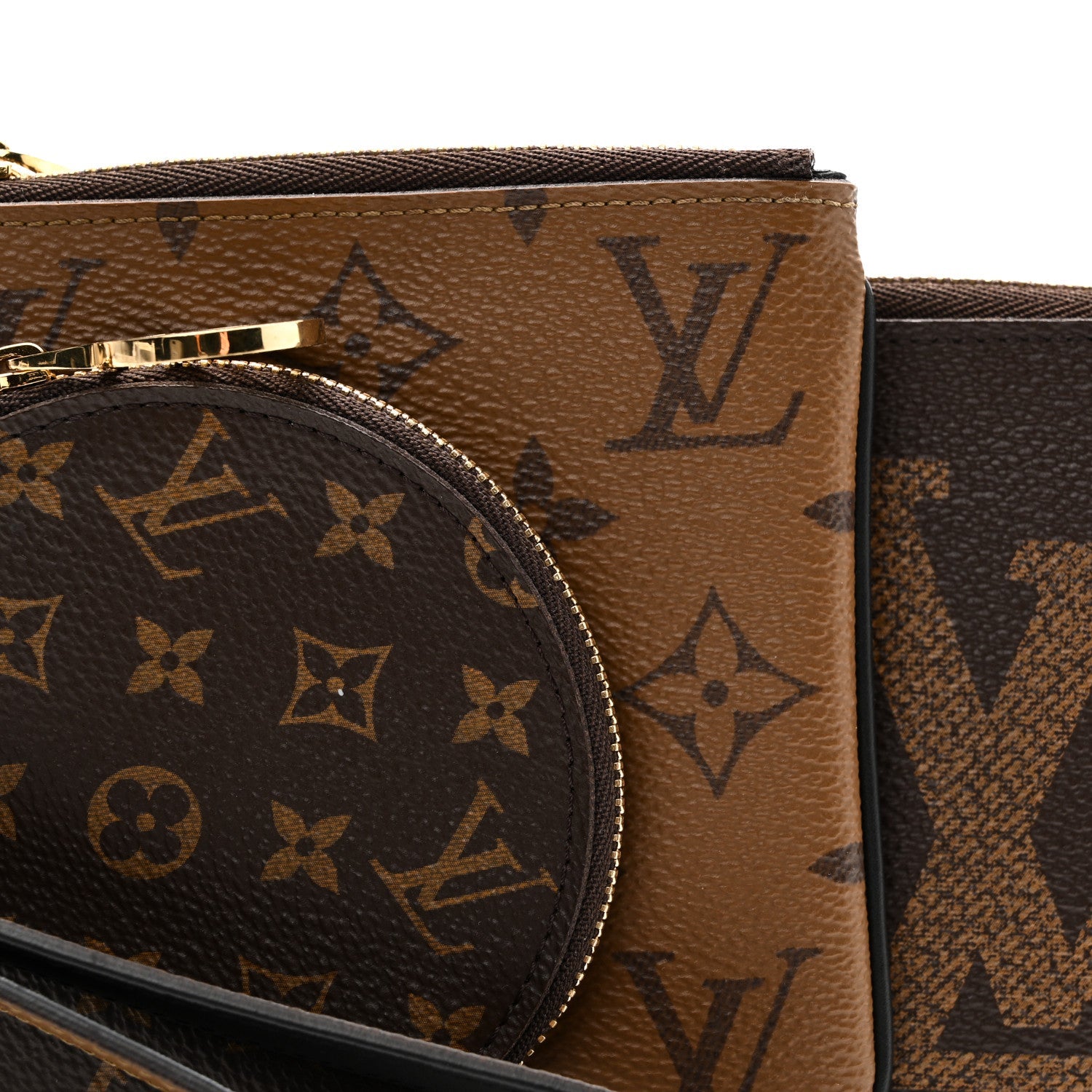 Reverse Monogram Giant Trio Pouch