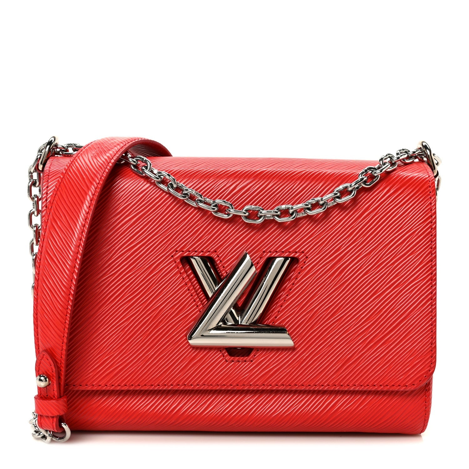 Epi Twist Shoulder Bag MM Coquelicot